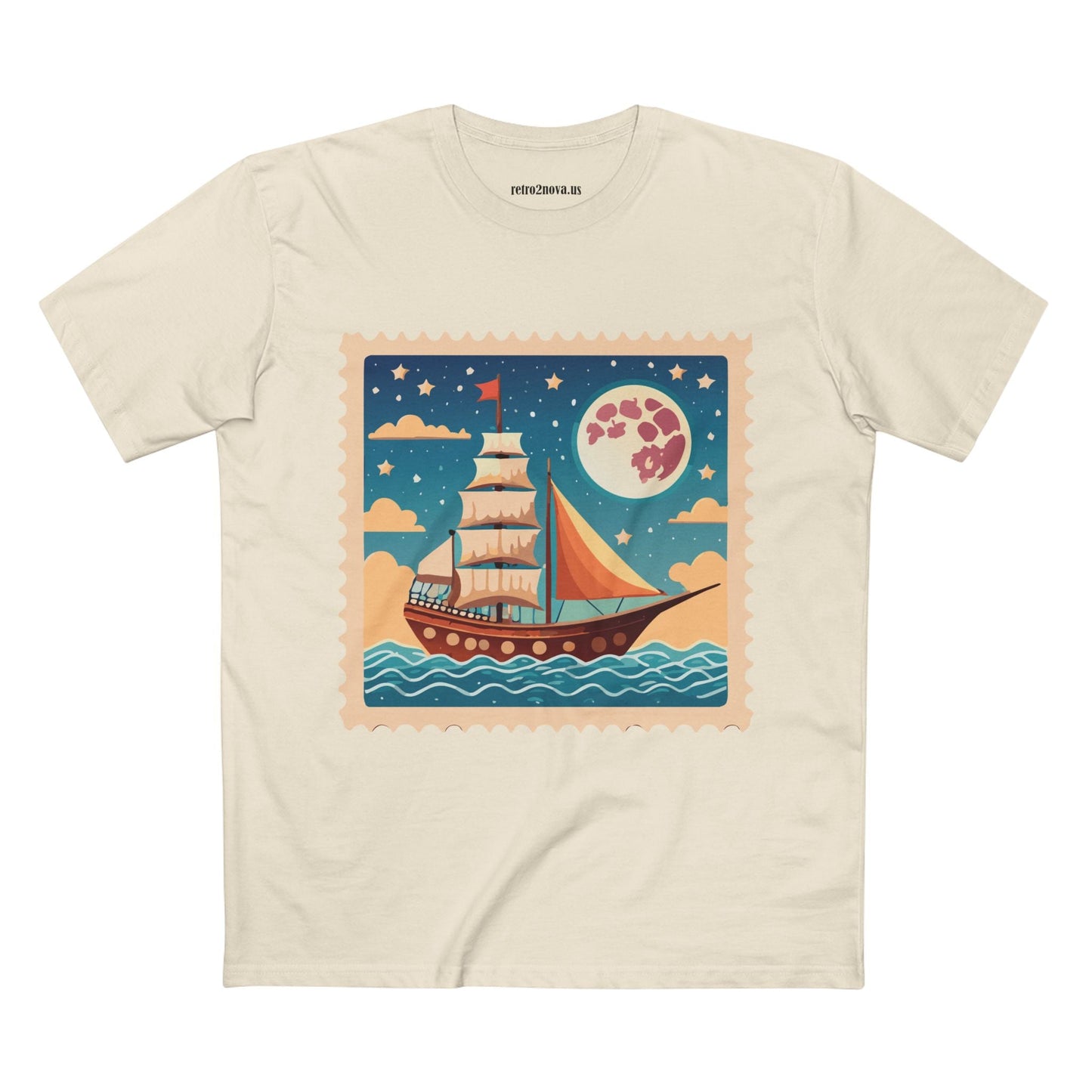 Postage Stamp Shirt Unisex Premium Cotton Tee With Original Art Design By Retro2Nova