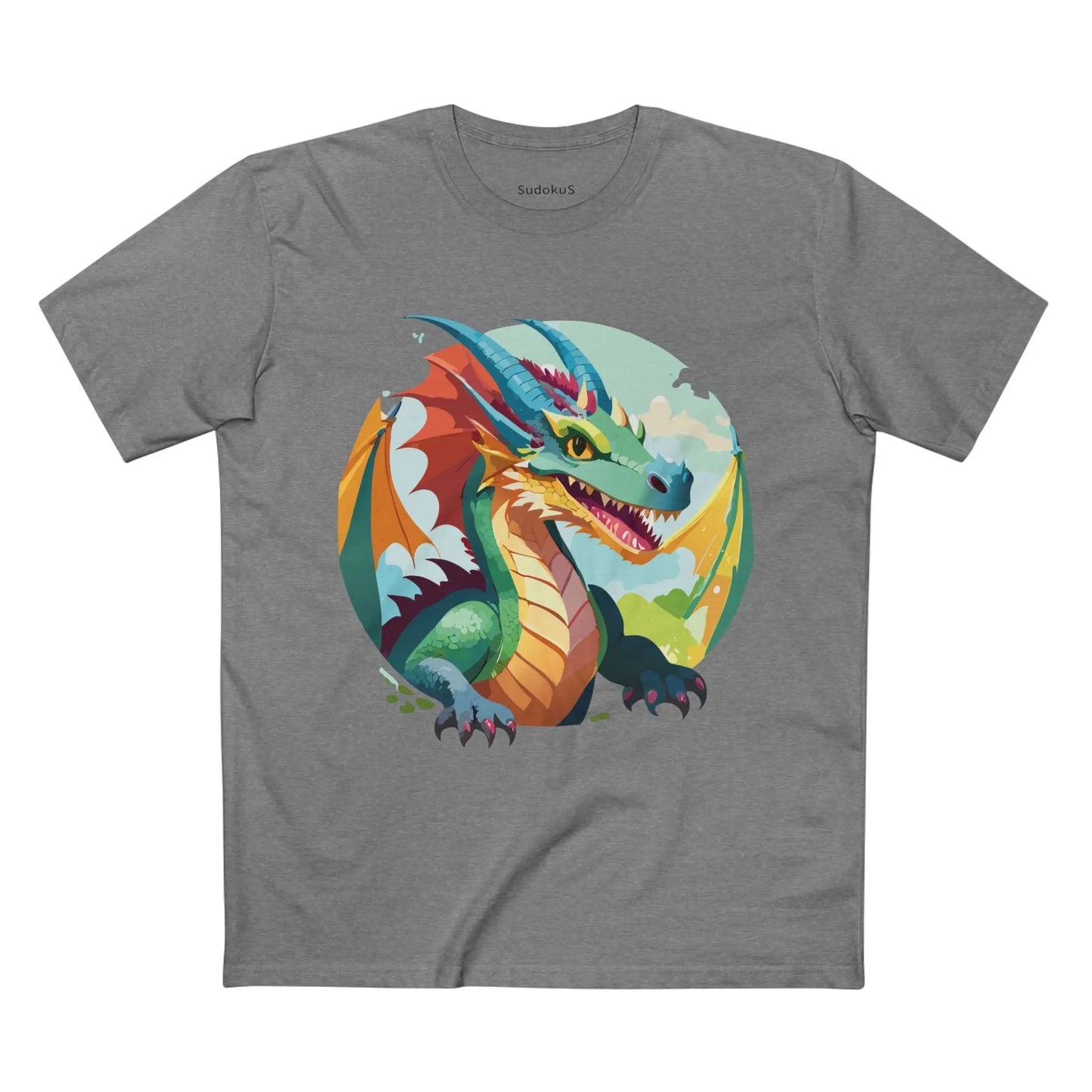 Dragon Graphic Unisex 100 Cotton Staple Tee 30