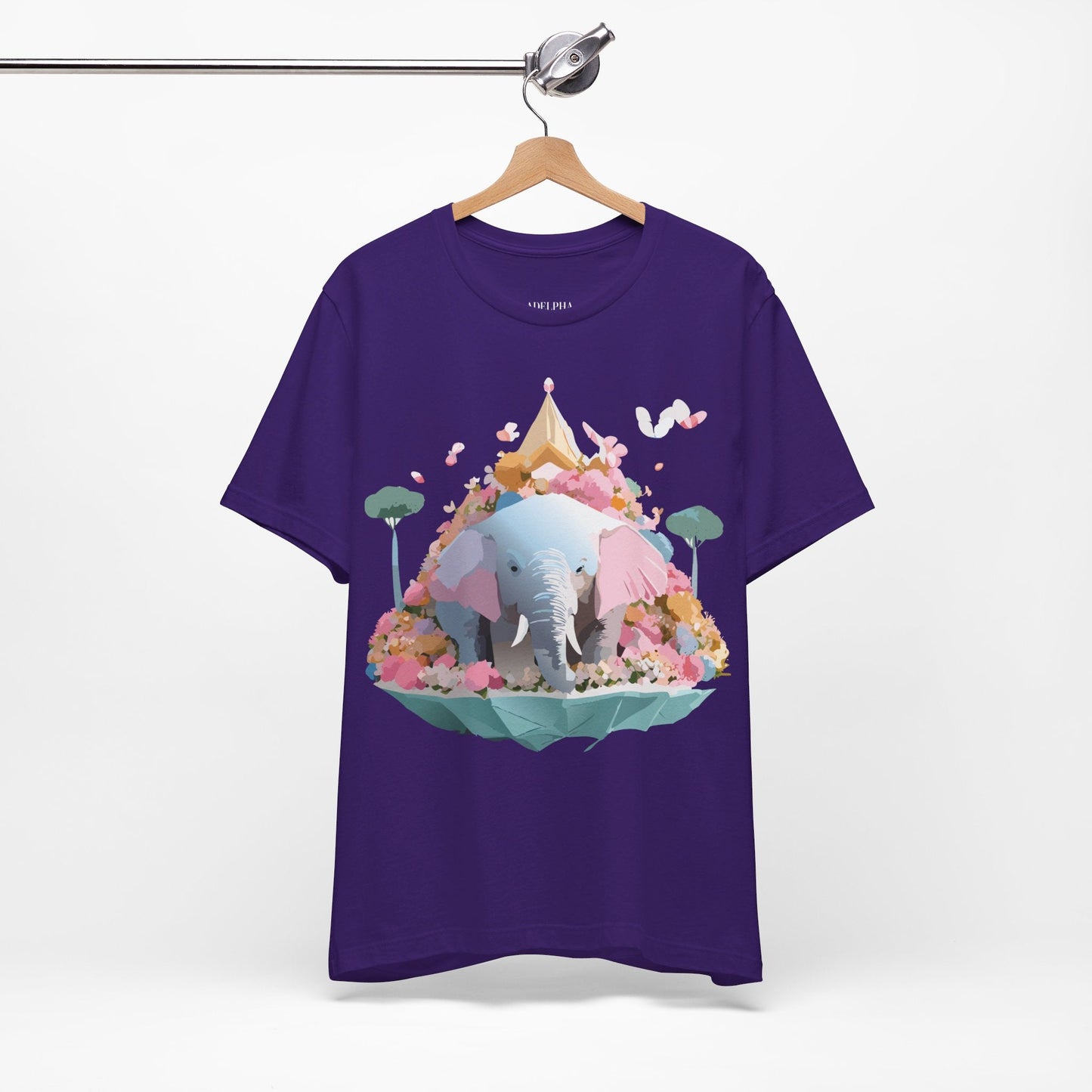 Elephant Graphic Tee Adelpha Unisex Short Sleeve Vintage Inspired Art Design Premium