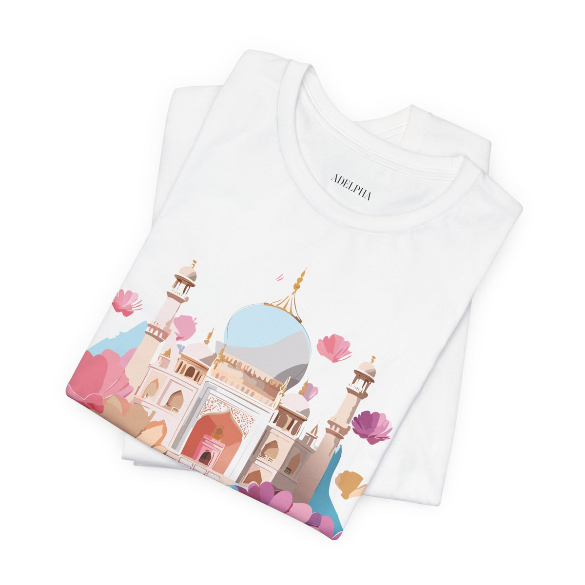 Unisex Cotton Bella+Canvas Tee with Taj Mahal