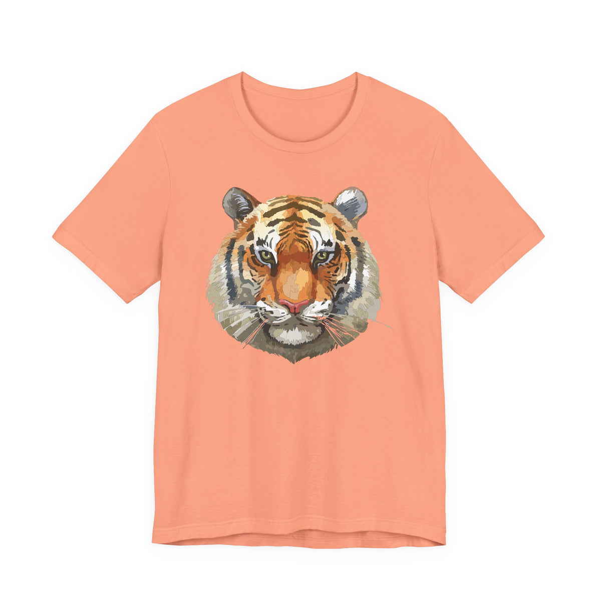 Wild Tiger Face Graphic T-Shirt Unisex Cotton Animal Design Wildlife Tee 1