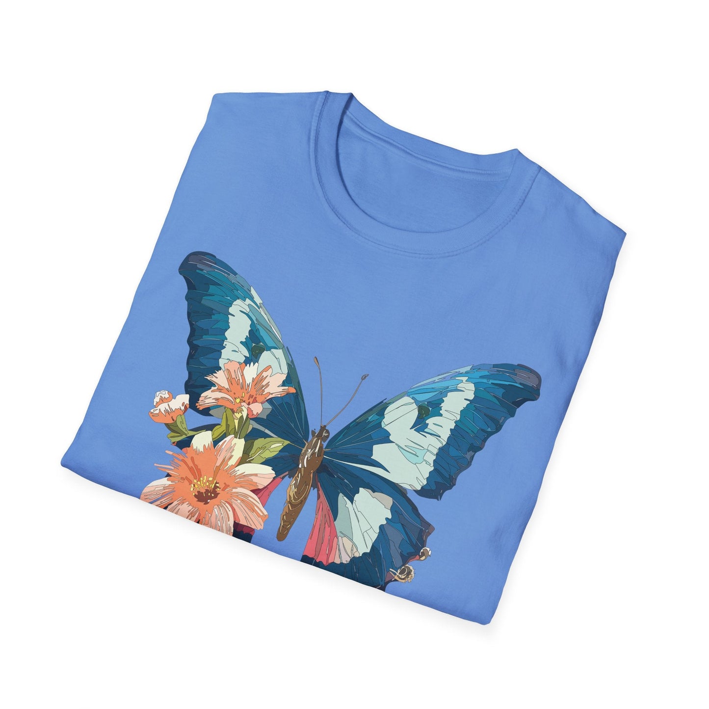 Butterfly Themed Unisex T Shirt Monarch Design Softstyle 64000 100 Cotton Tee For Everyday Comfort