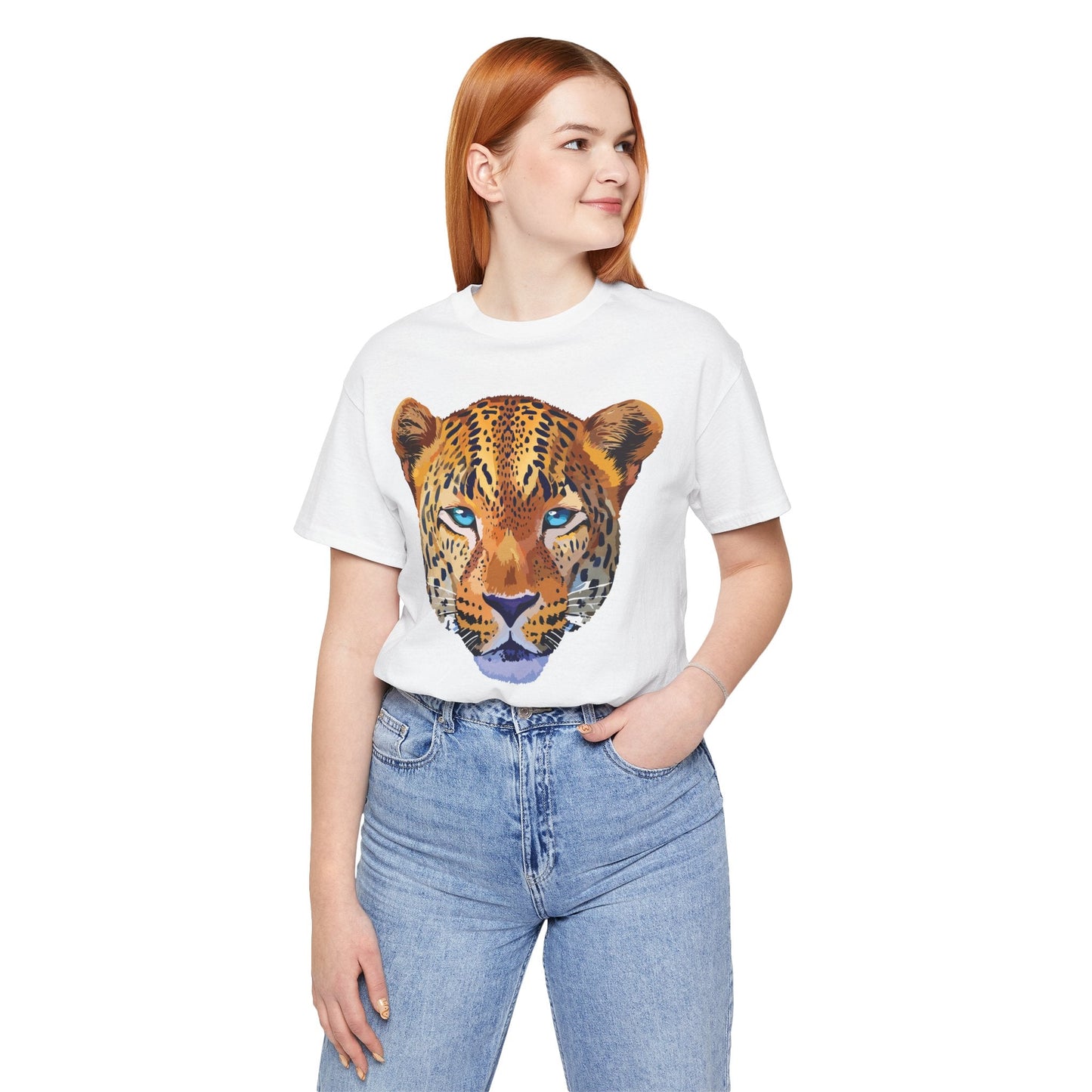 Unisex Animal Print Tee Shirt With Art Design Wild Animals Graphic Tee For Everyday Wear