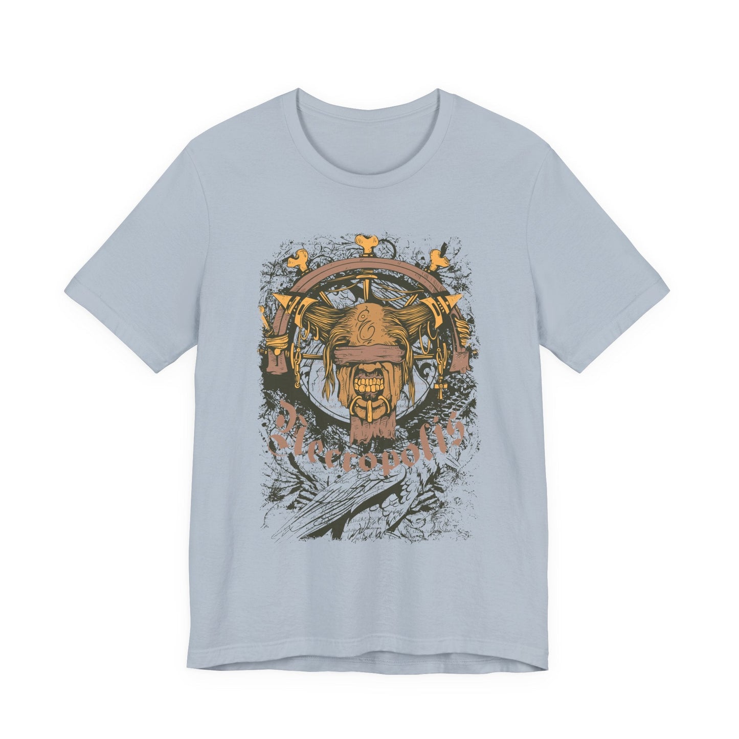 Skull Nordic Warrior Graphic Unisex Cotton T-Shirt r12