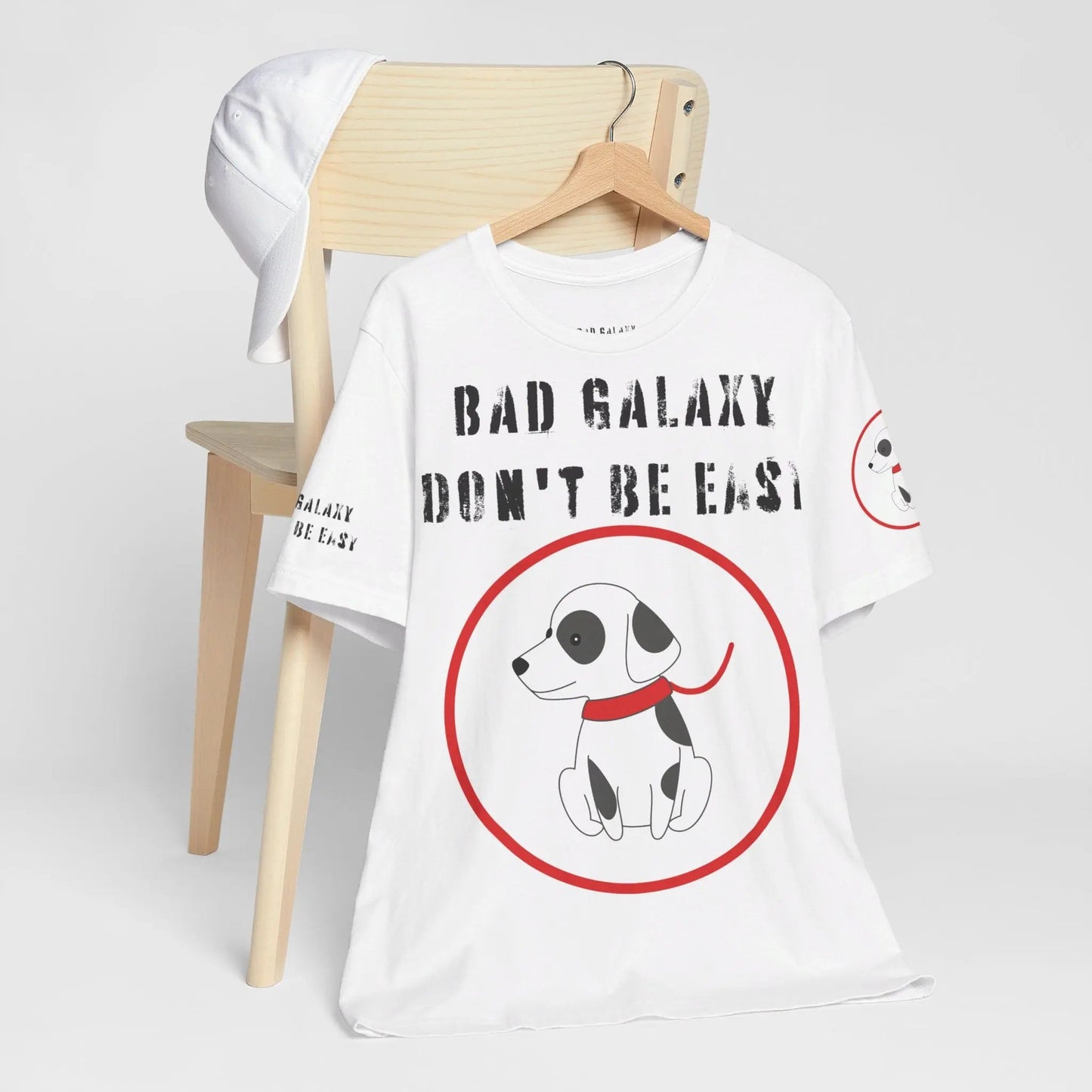 Funny Dog Tee Shirt From Bad Galaxy Cotton Graphic Tee Made In USA Eco Friendly Ink