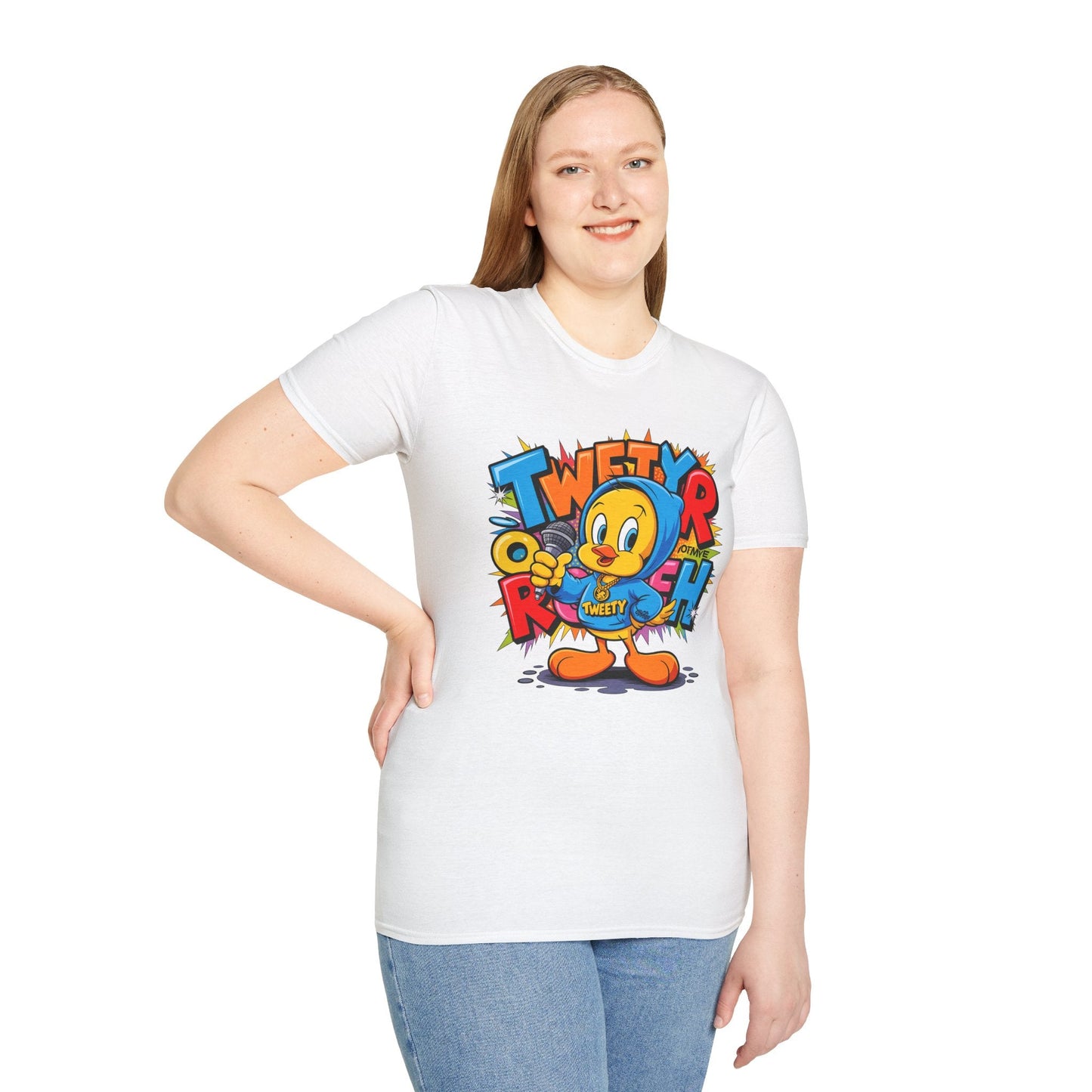 Cartoon T Shirt With Animation Funny Animals Tee Unisex Gildan Softstyle 64000 Pro