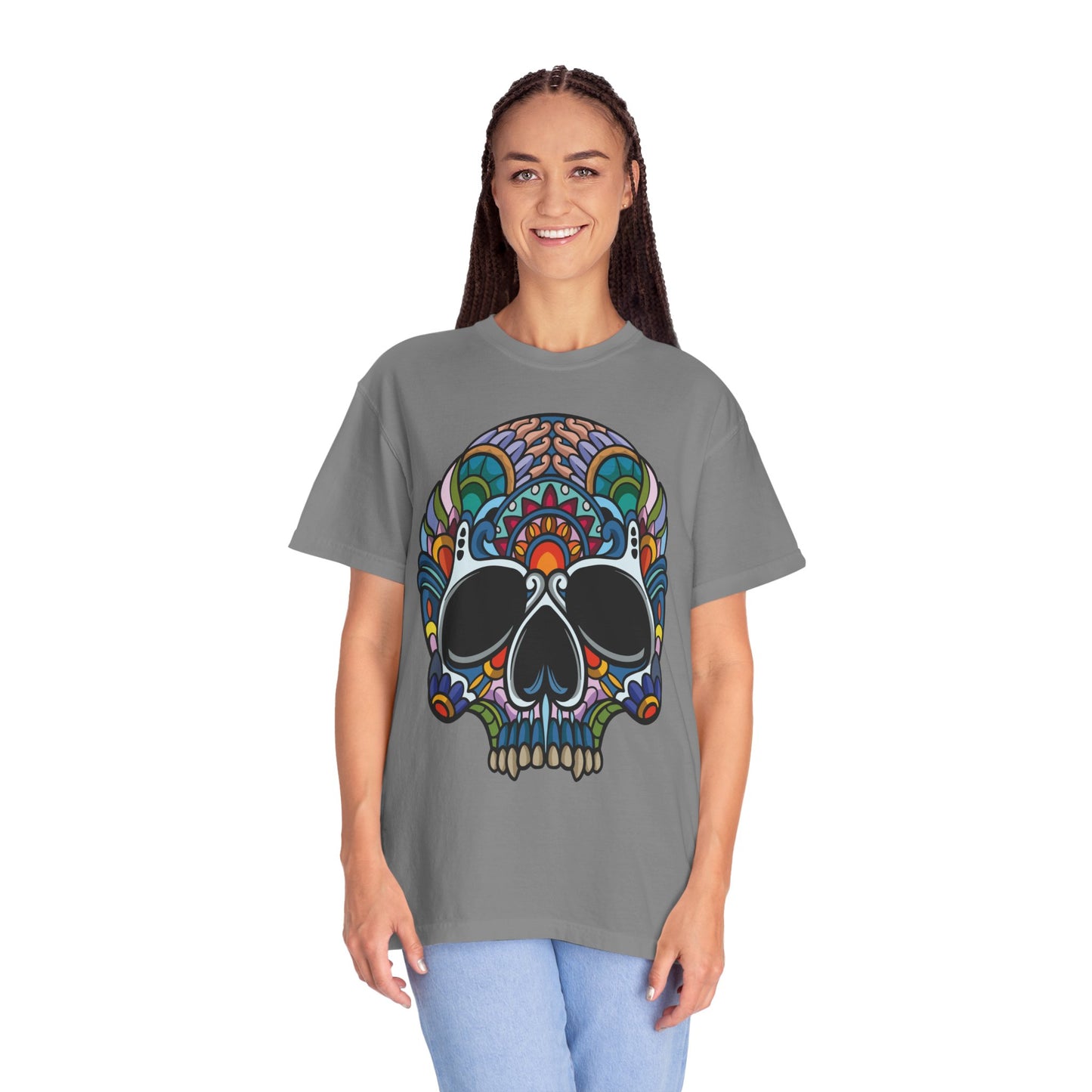 Unisex Cotton Tee Shirt with Skull