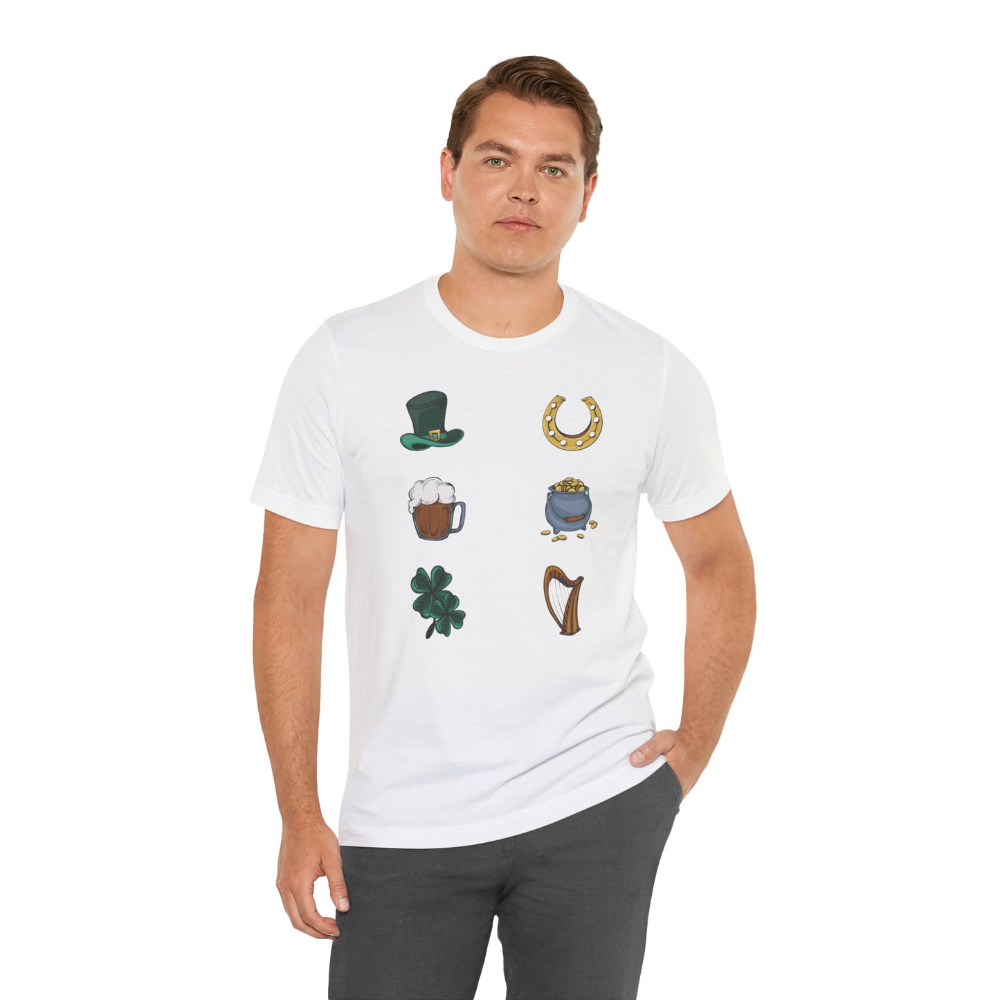 Unisex Cotton Tee Shirt with Lucky Prints