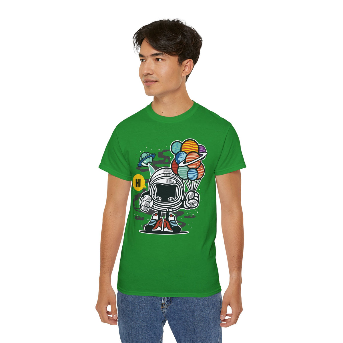 Astronaut Cartoon Graphic Tee Unisex 100 Cotton Gildan T-Shirt 7
