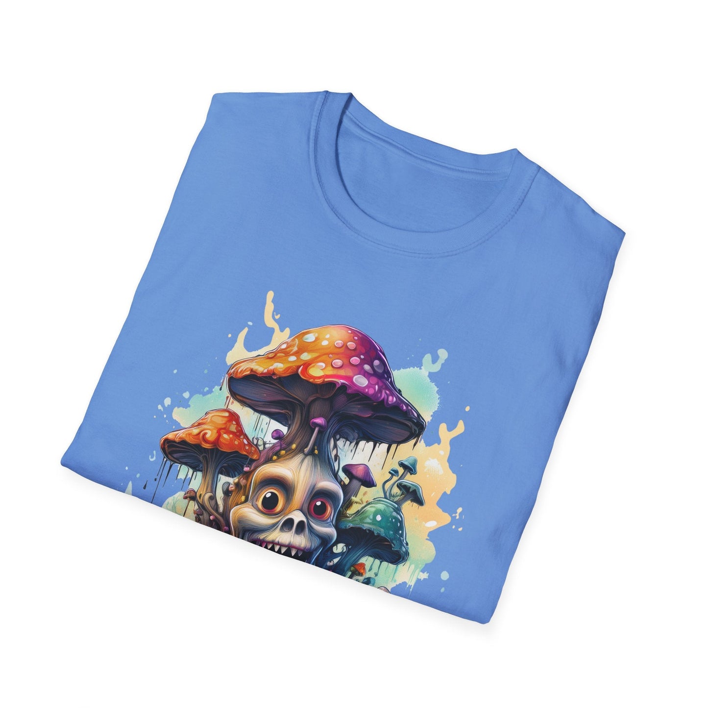 Funny Mashroom Graphic Unisex Softstyle Cotton With Cartoon Illustration Design 6