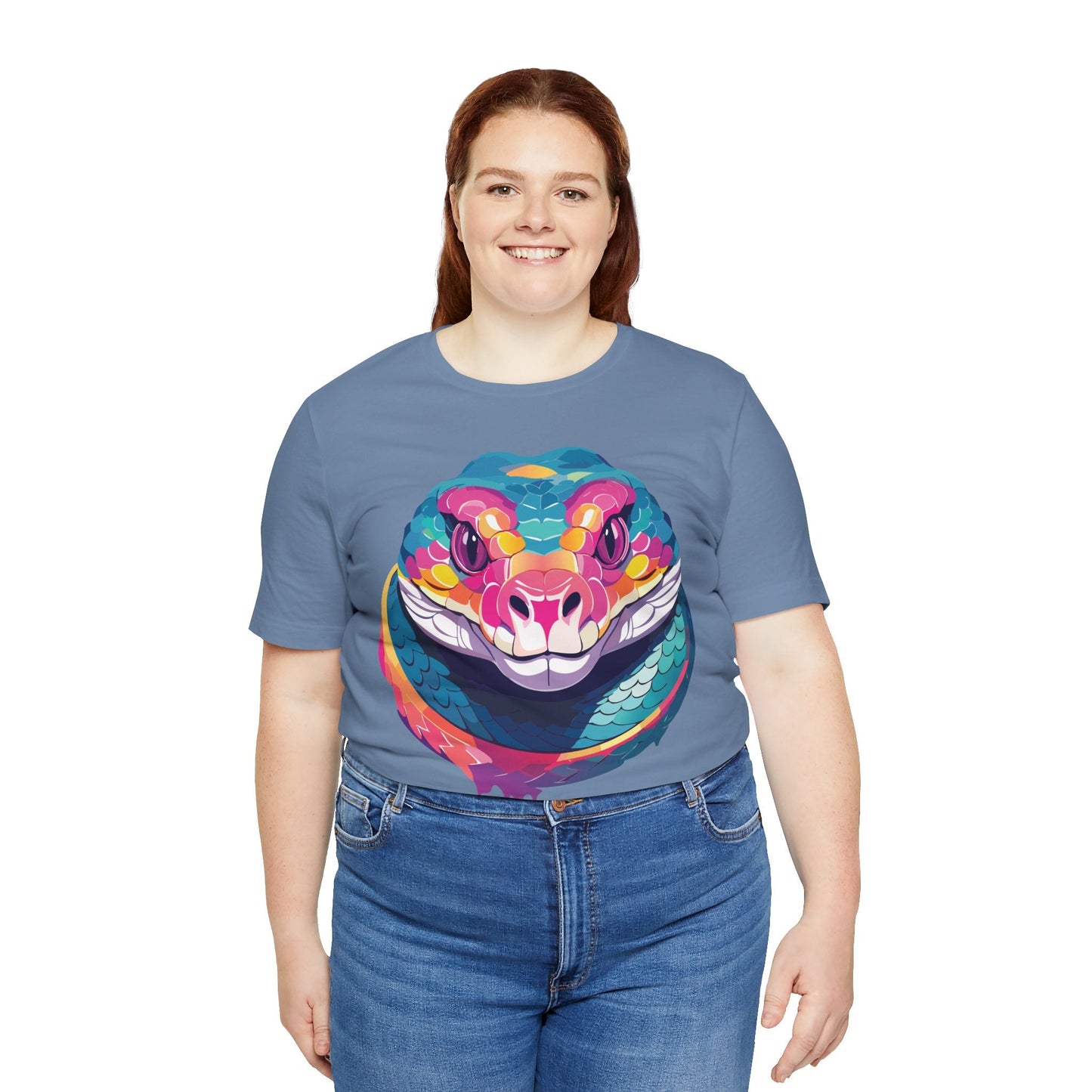 Unisex Animal Tee Shirt With Art Design, Wild Animals Short Sleeve Graphic Tee For Everyday Wear