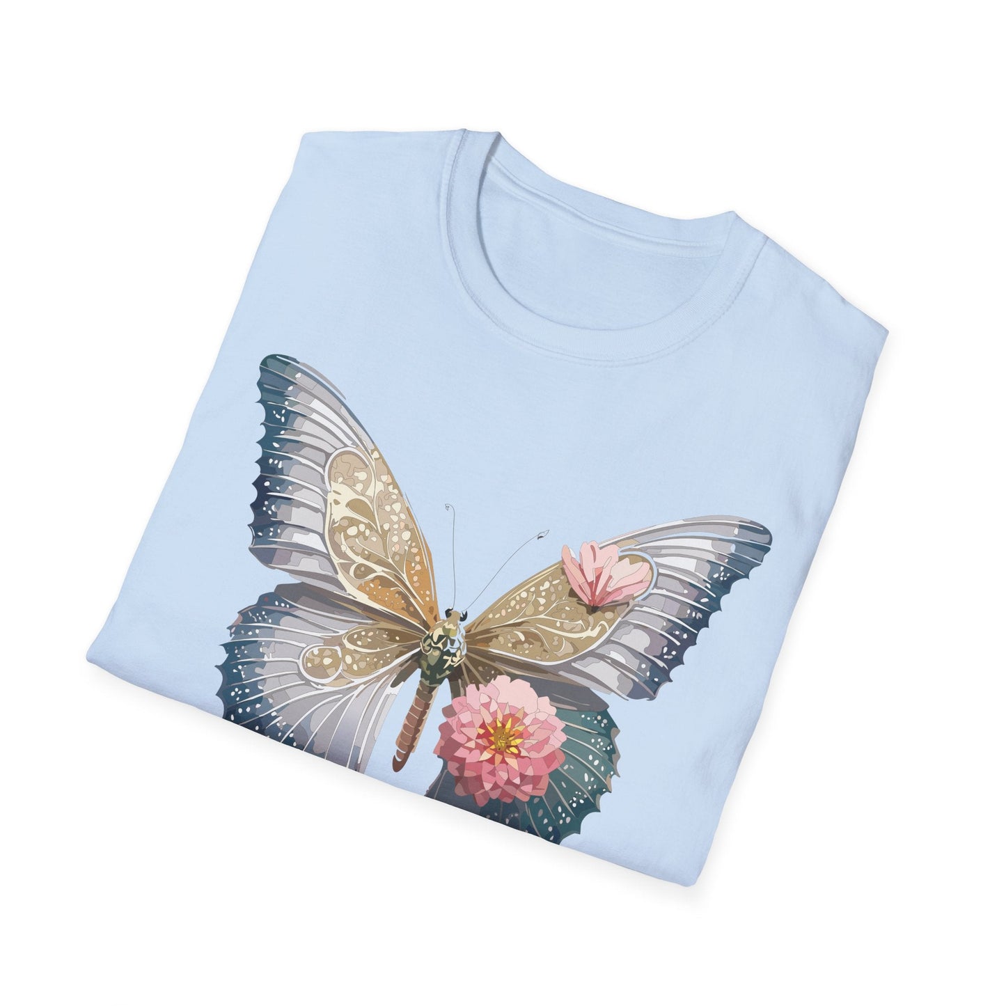 Unisex Monarch Butterfly T Shirt Softstyle Gildan 64000 100 Percent Ring Spun Cotton Tee