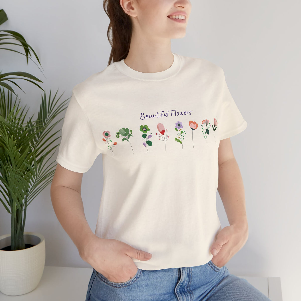 Floral Graphic Tee Shirt - Bella+Canvas Unisex 100 Cotton 51