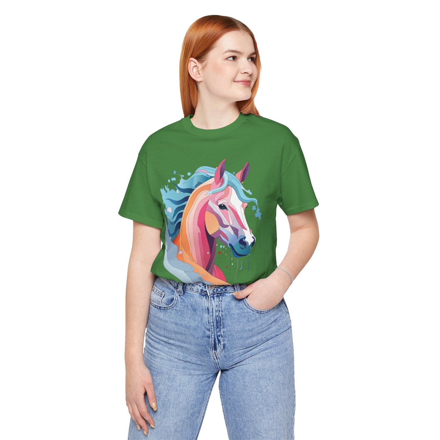 Unisex Animal Tee Shirt With Art Design Wild Animals Short Sleeve Premium Comfort Fit