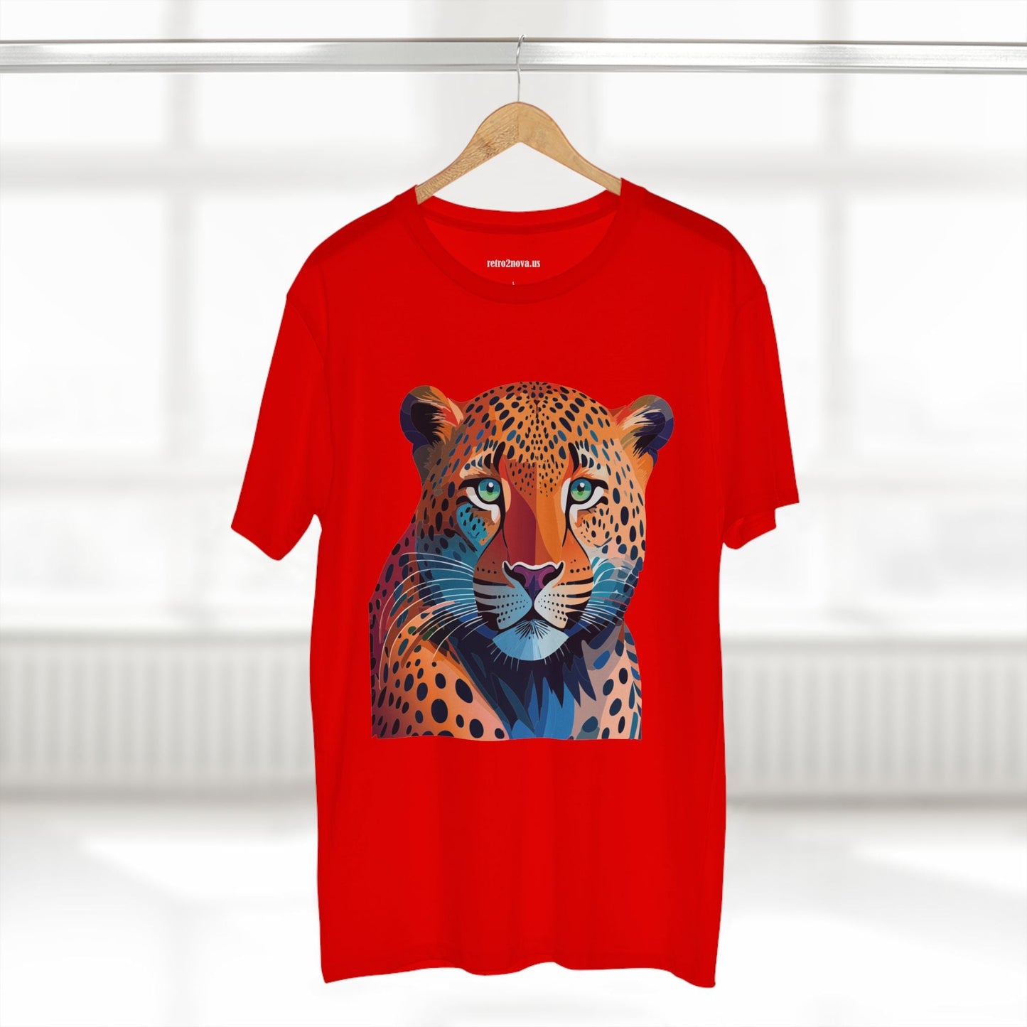 Unisex Cheetah Shirt Premium Cotton Tee With Original Art Design From Retro2Nova Art Collection Soft Breathable Comfort