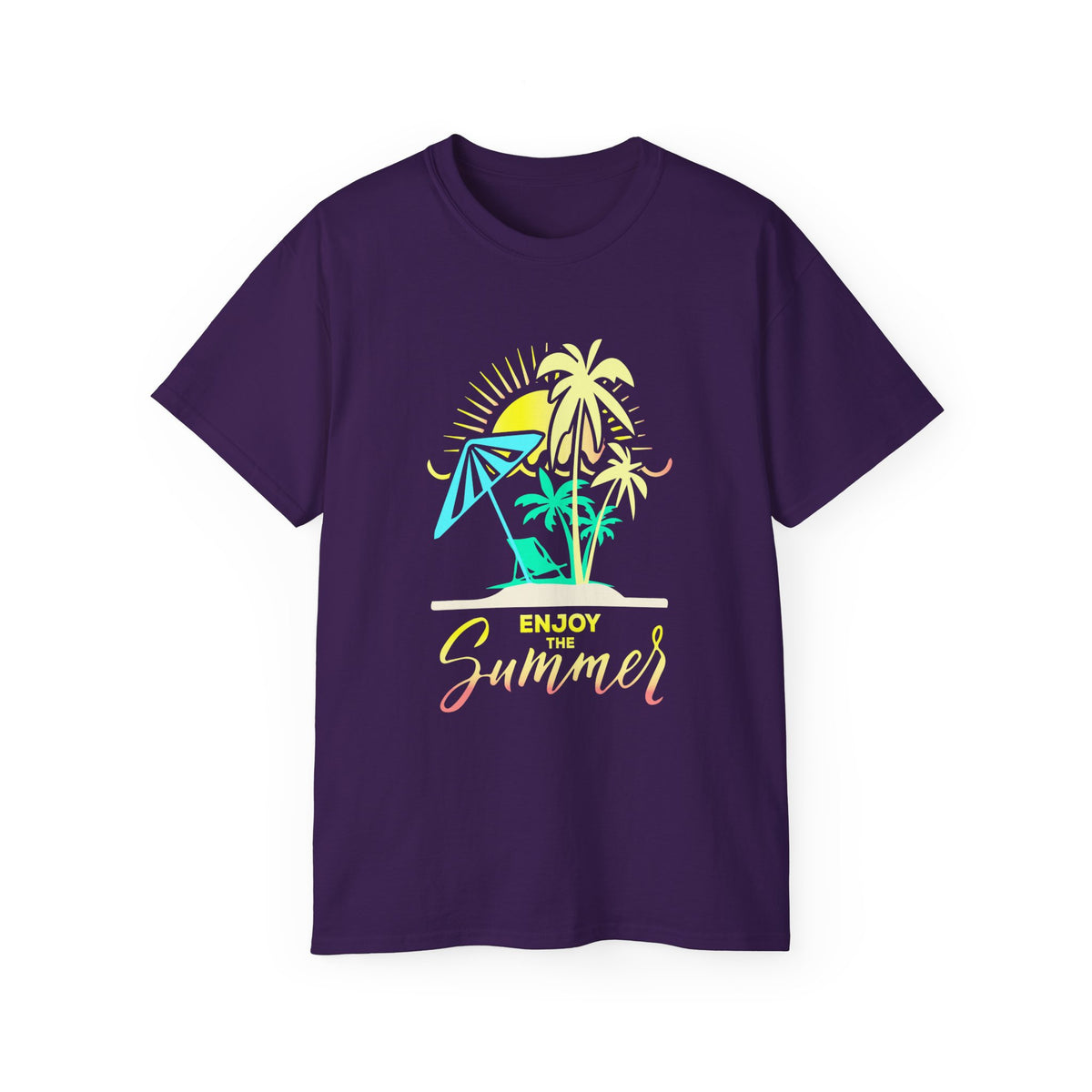 Enjoy the Summer palm trees surfboard tee | Summer T-Shirt