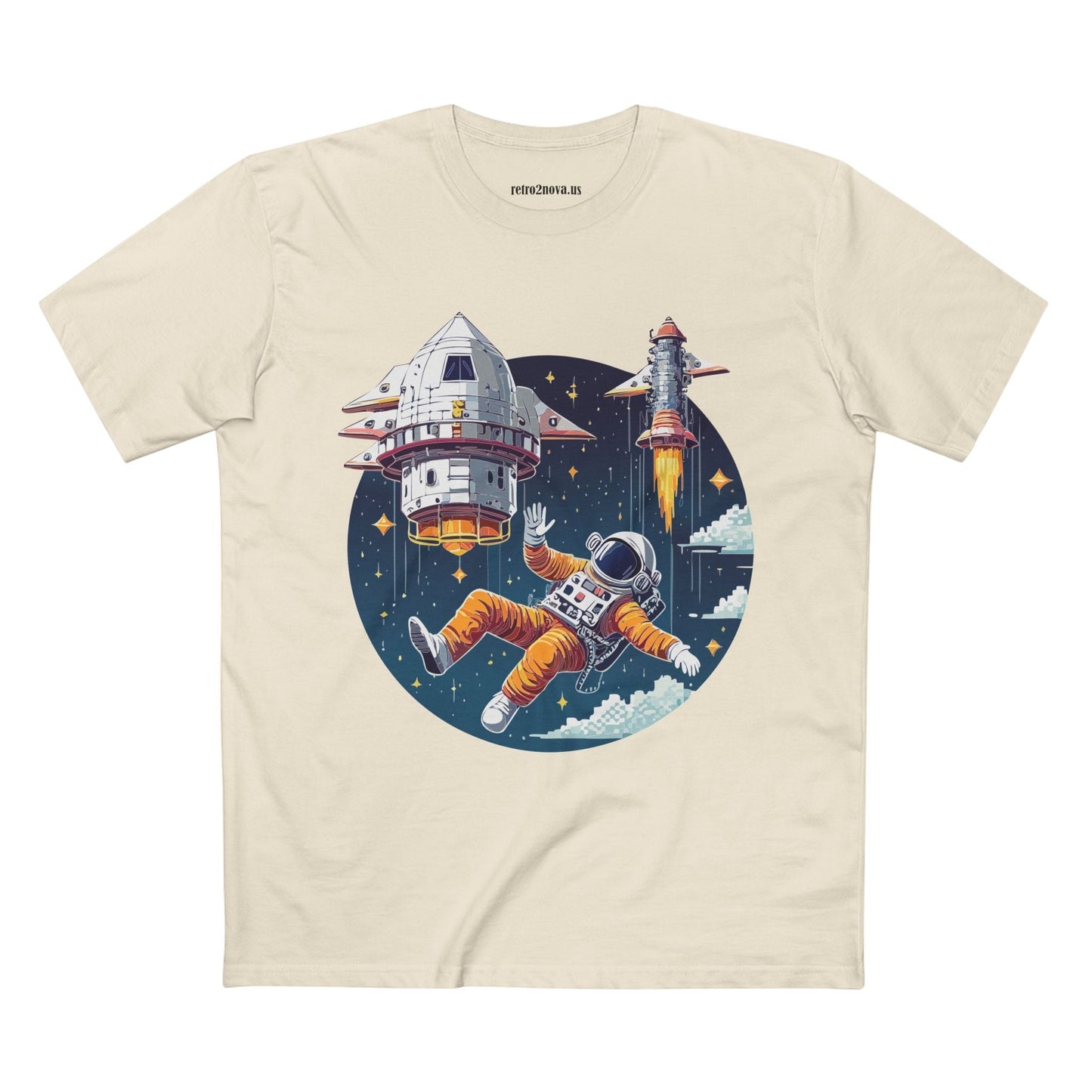 Cosmos Astronaut Shirt Unisex Premium Cotton Tee With Original Retro Art Design Collection