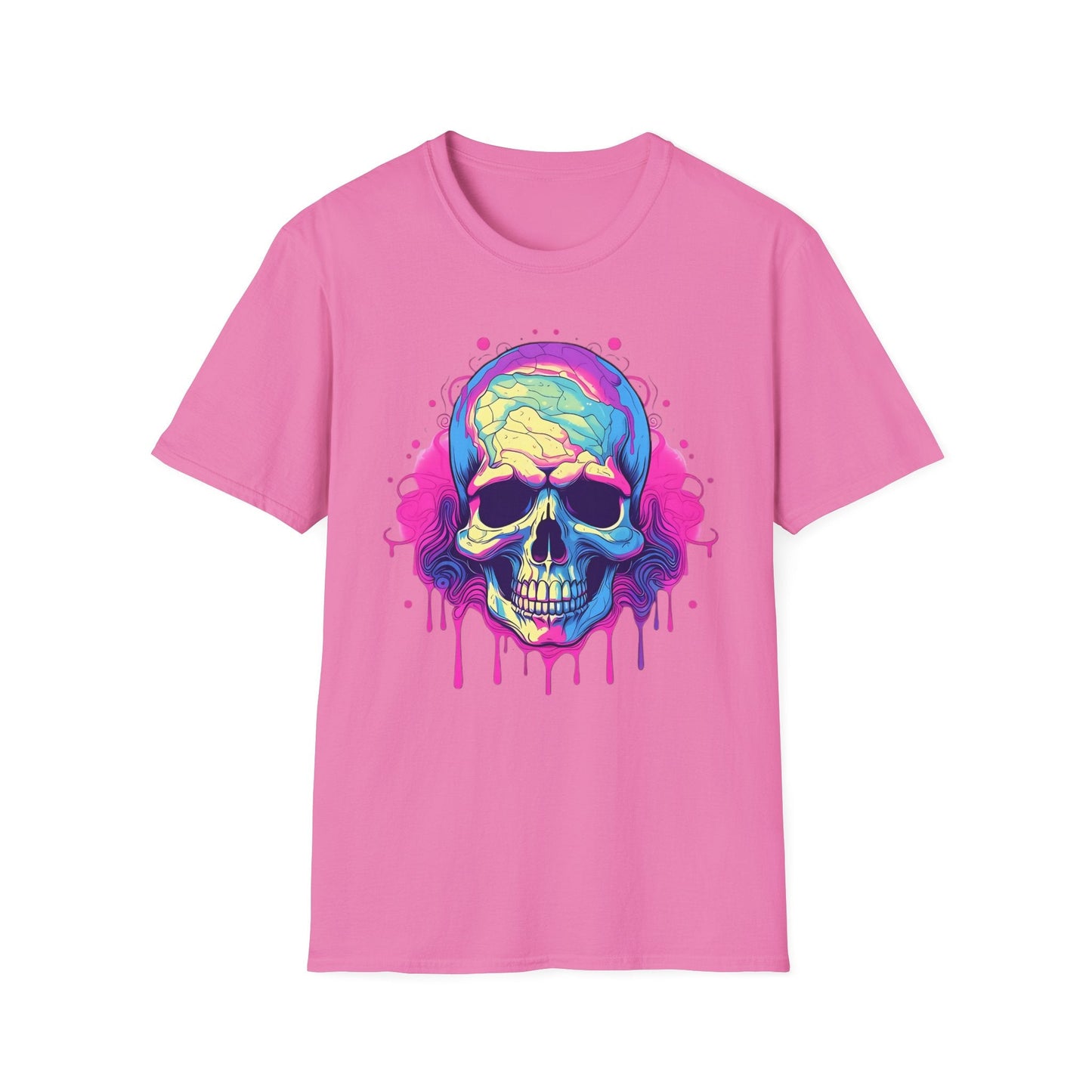 Skull Tee Shirt Unisex Skeleton Design Gildan Softstyle 64000 Ring Spun Cotton Tee