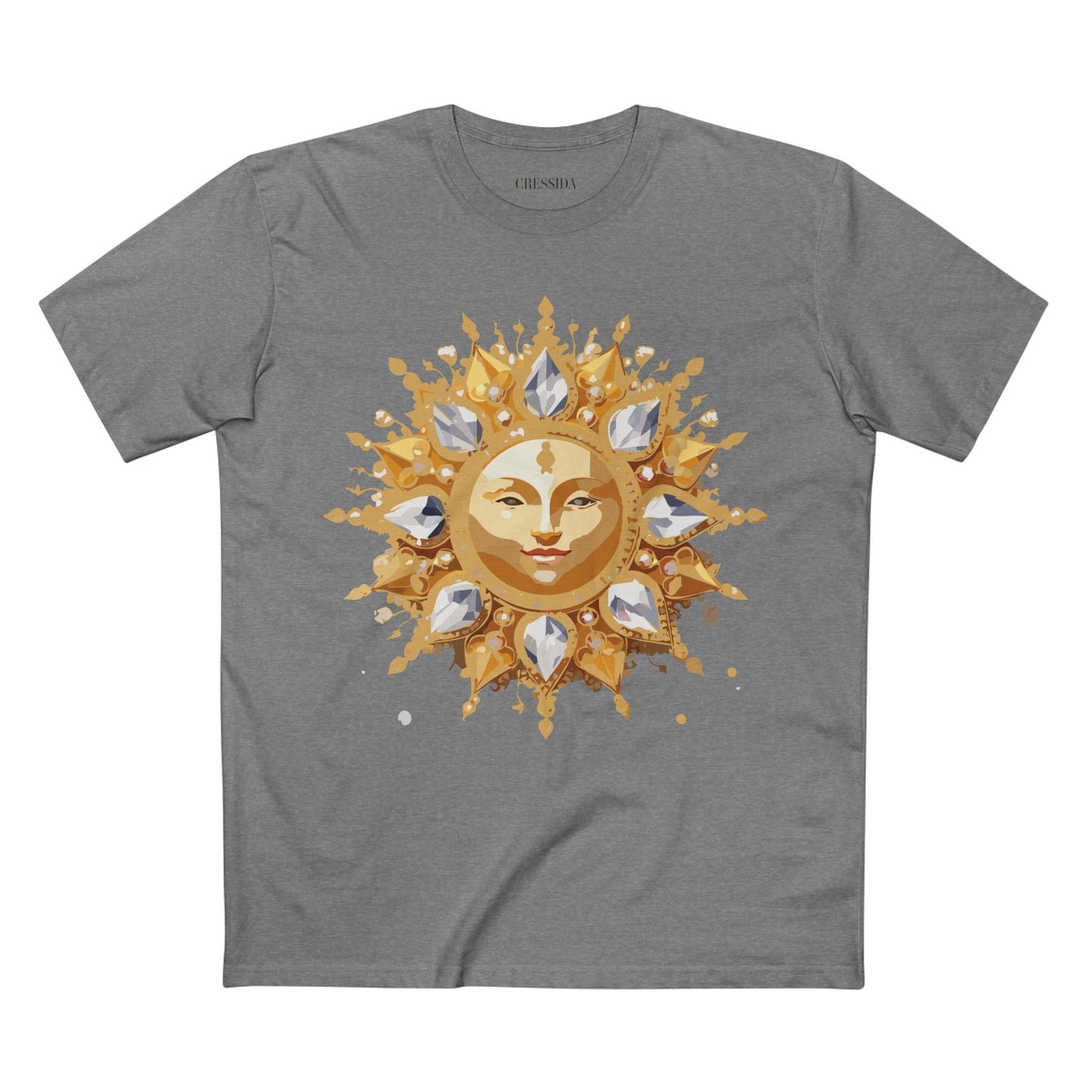 Gold Sun Graphic Unisex 100 Cotton T-Shirt with Golden Art Design 4