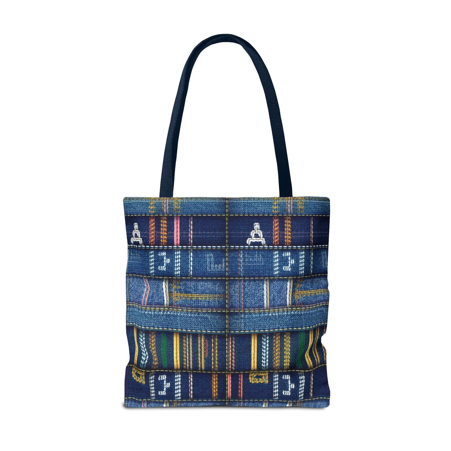 Denim Fabric Imitation Print Unisex Canvas Bag Poly Spun 3 Sizes Tote Bag 187