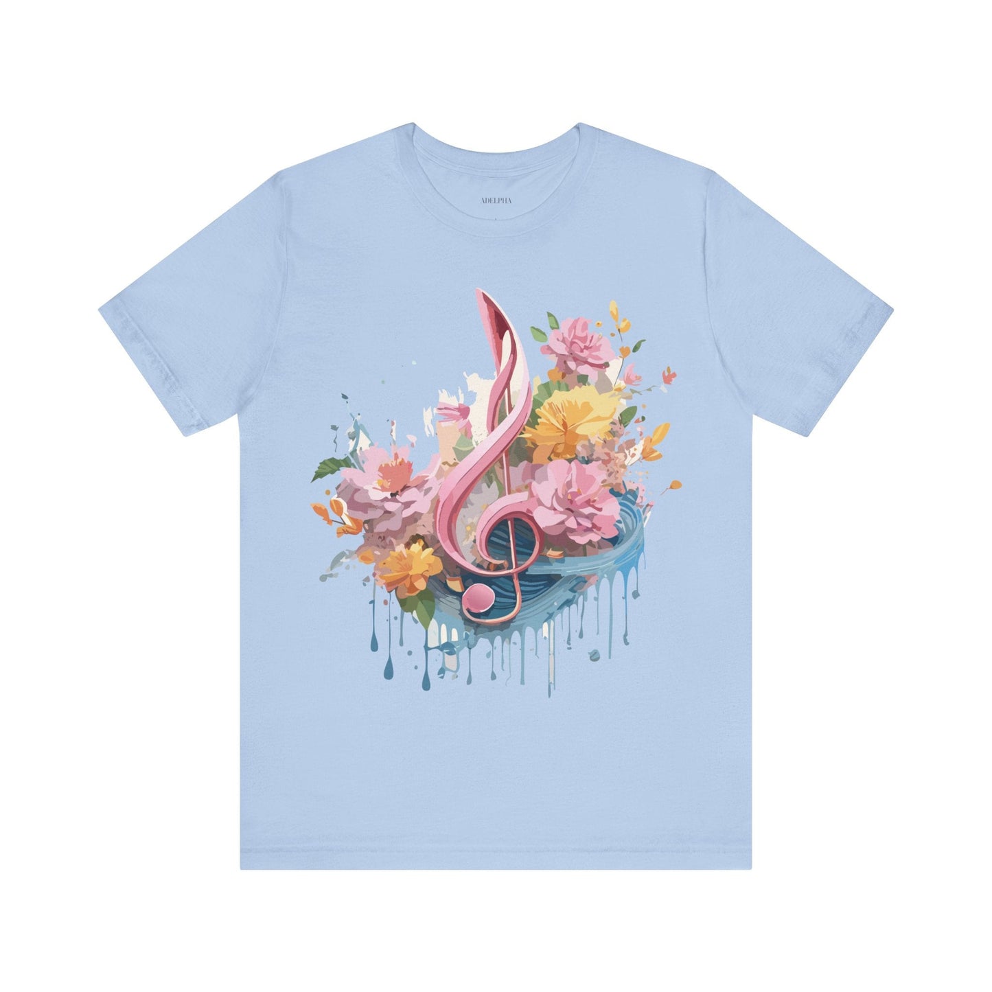 Music Graphic T Shirt Unisex Adelpha Vintage Inspired Art Design Tee Short Sleeve Premium Jersey