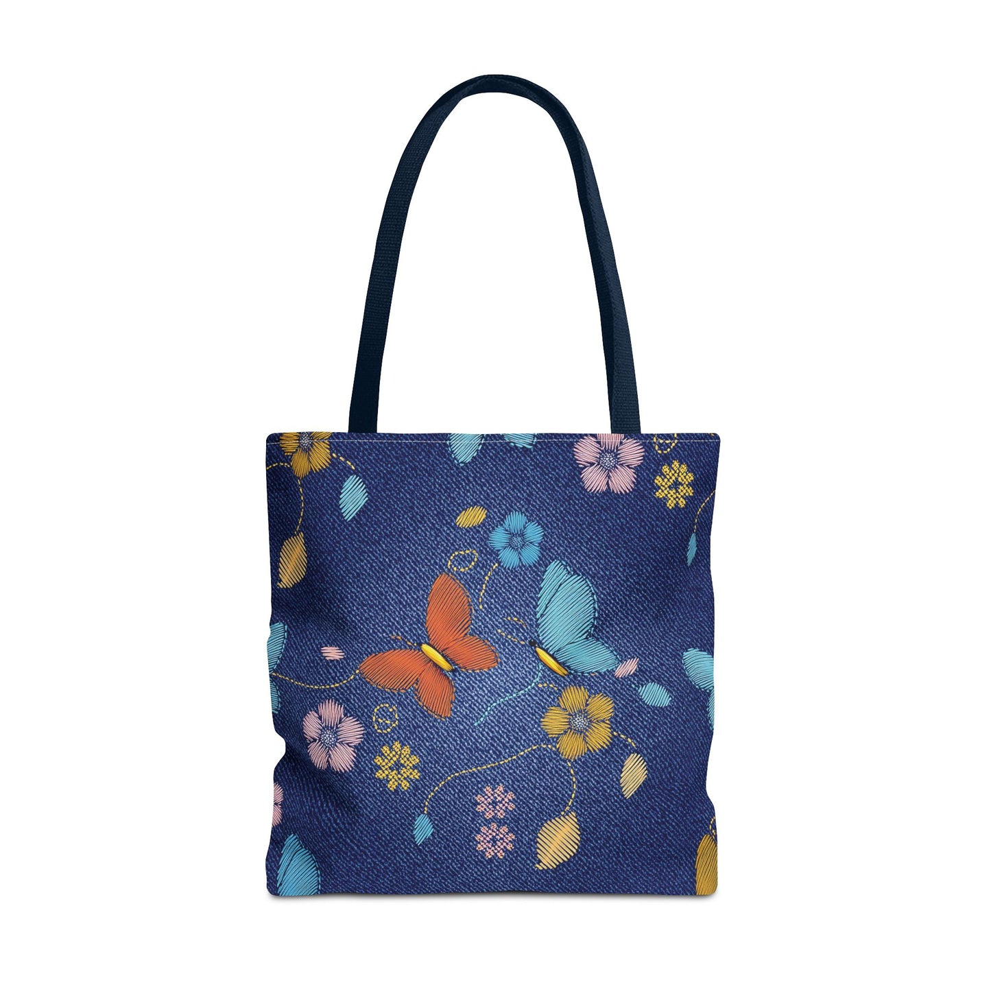 Denim Fabric Imitation Print Unisex Canvas Bag Poly Spun 3 Sizes Tote Bag 167