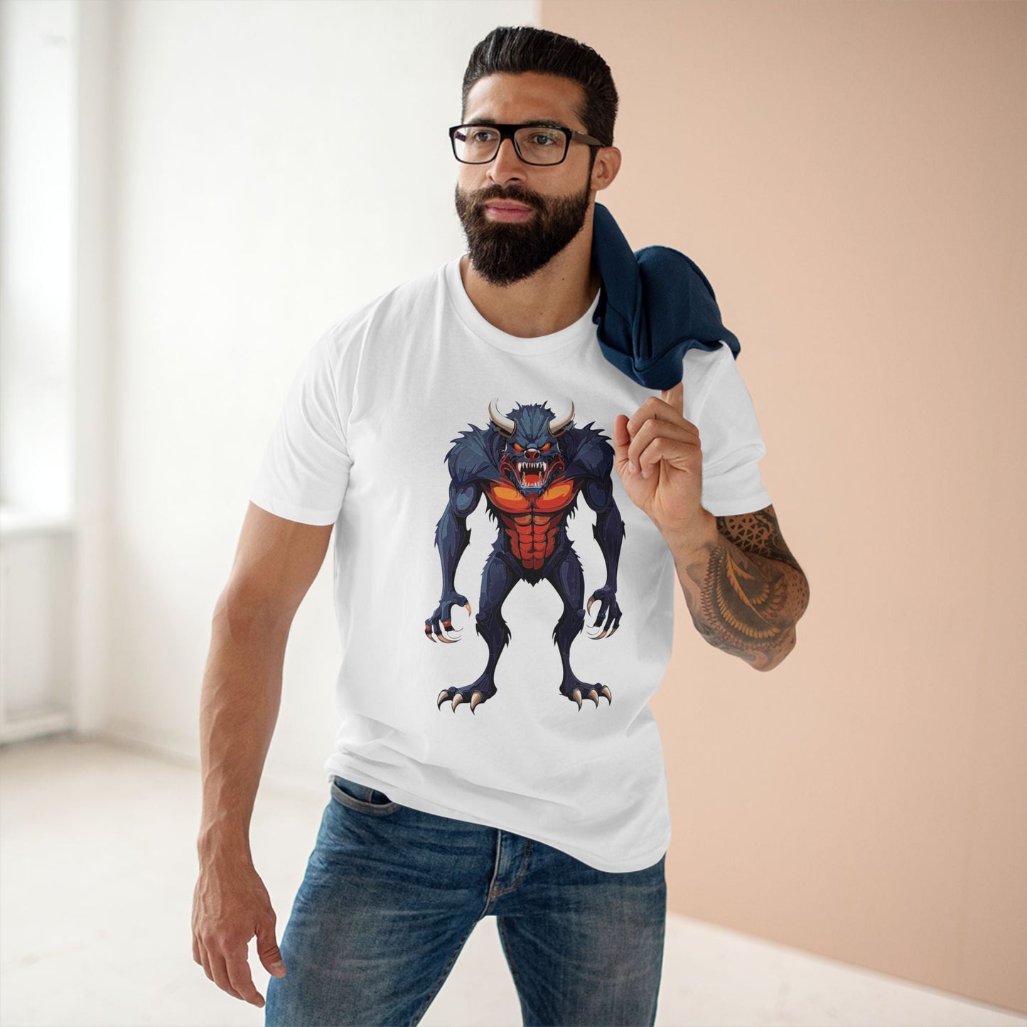 Cartoon Monsters Graphic Unisex 100 Cotton Staple Tee 11