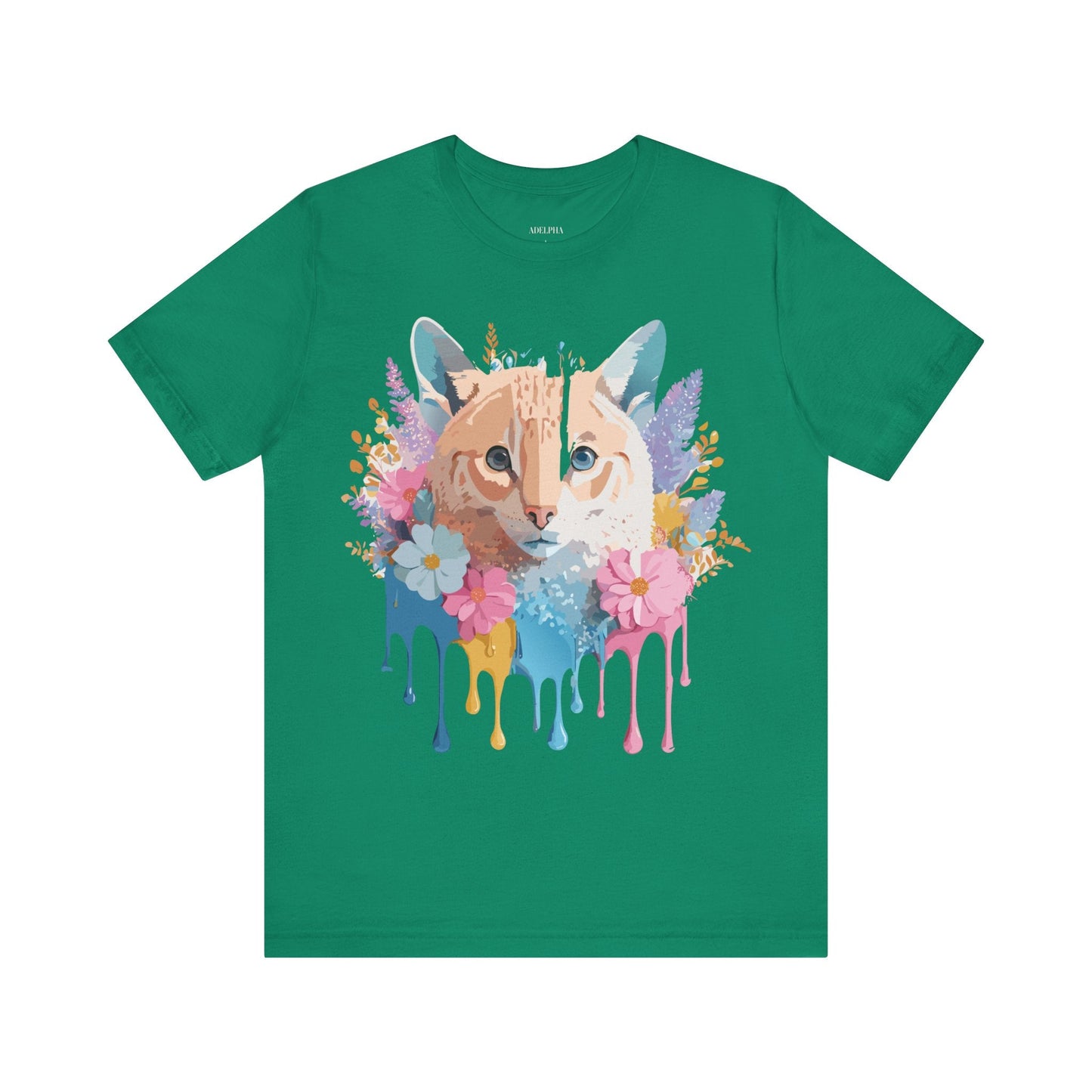 Cat Graphic Tee Unisex Vintage Art Design Adelpha Premium Comfort