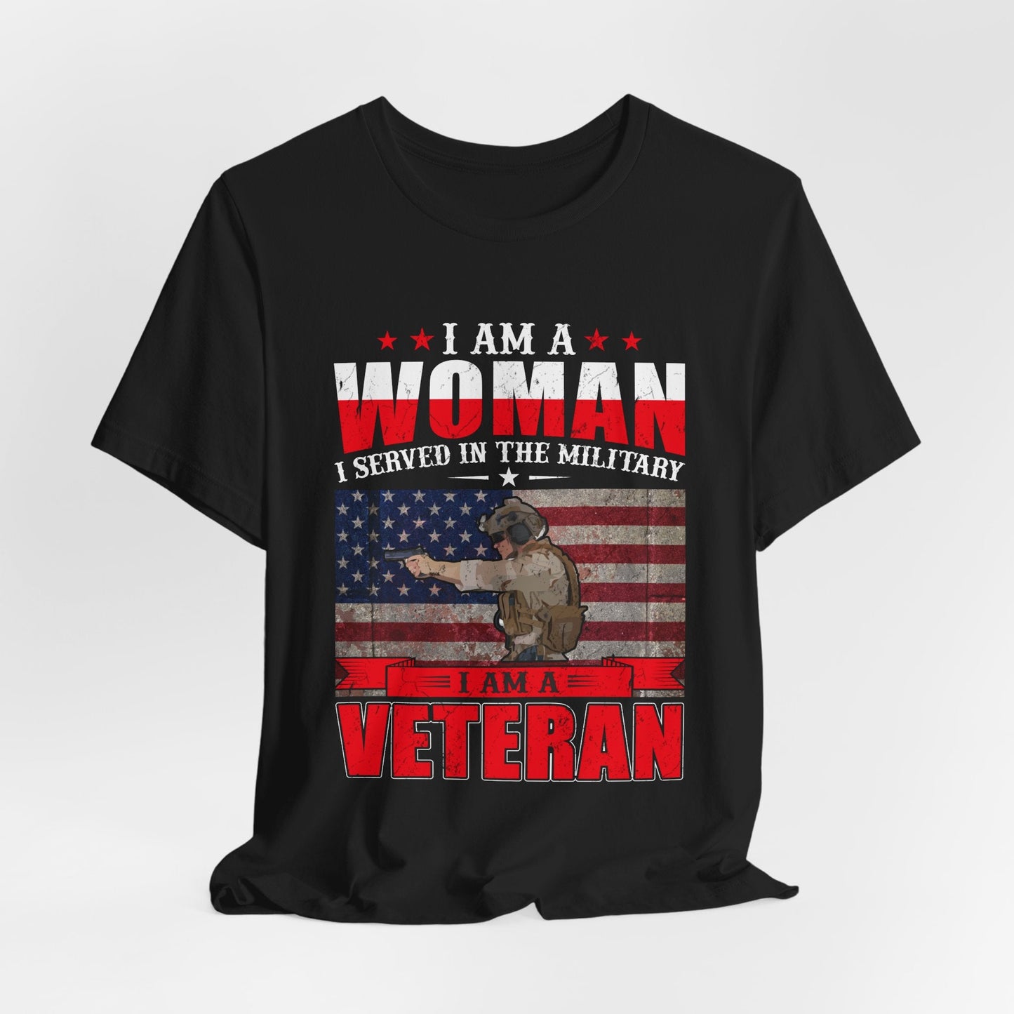 Army Veteran Patriotic Graphic Design Unisex Cotton T-Shirt v27