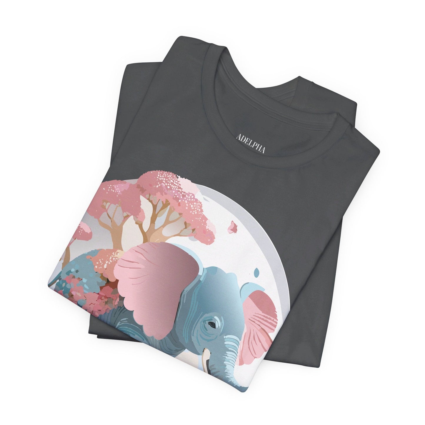 Adelpha Graphic Tee Unisex Vintage Inspired Artwork Elephant Short Sleeve Shirt Premium