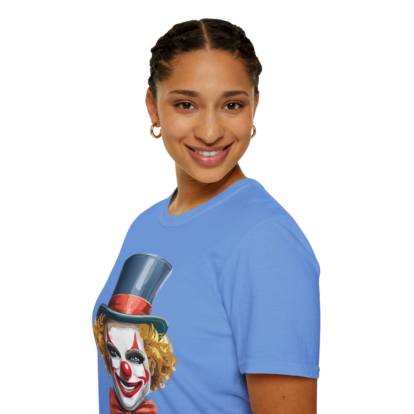 Clown Shirt T Shirt With Clown Funny Man Circus Shirt Scary Man Tee Unisex Gildan Softstyle 64000