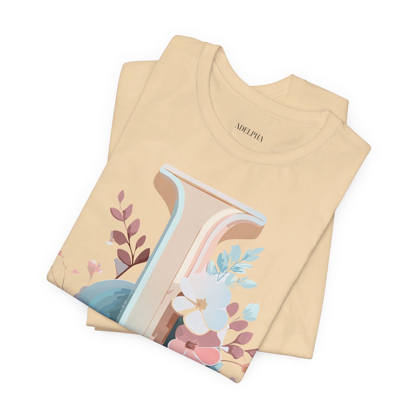 Letter J Shirt Graphic Tee For Unisex Style By Adelpha Vintage Inspired Art Tee Design