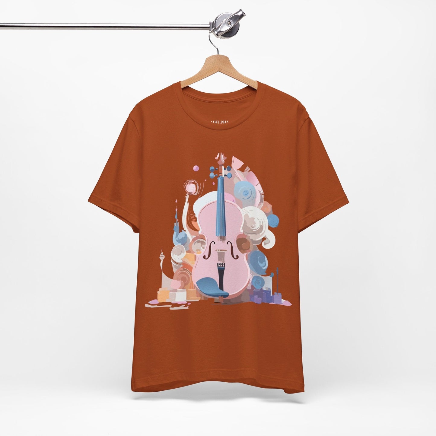 Music T Shirt Unisex Graphic Tee Vintage Inspired Artwork By Adelpha Short Sleeve
