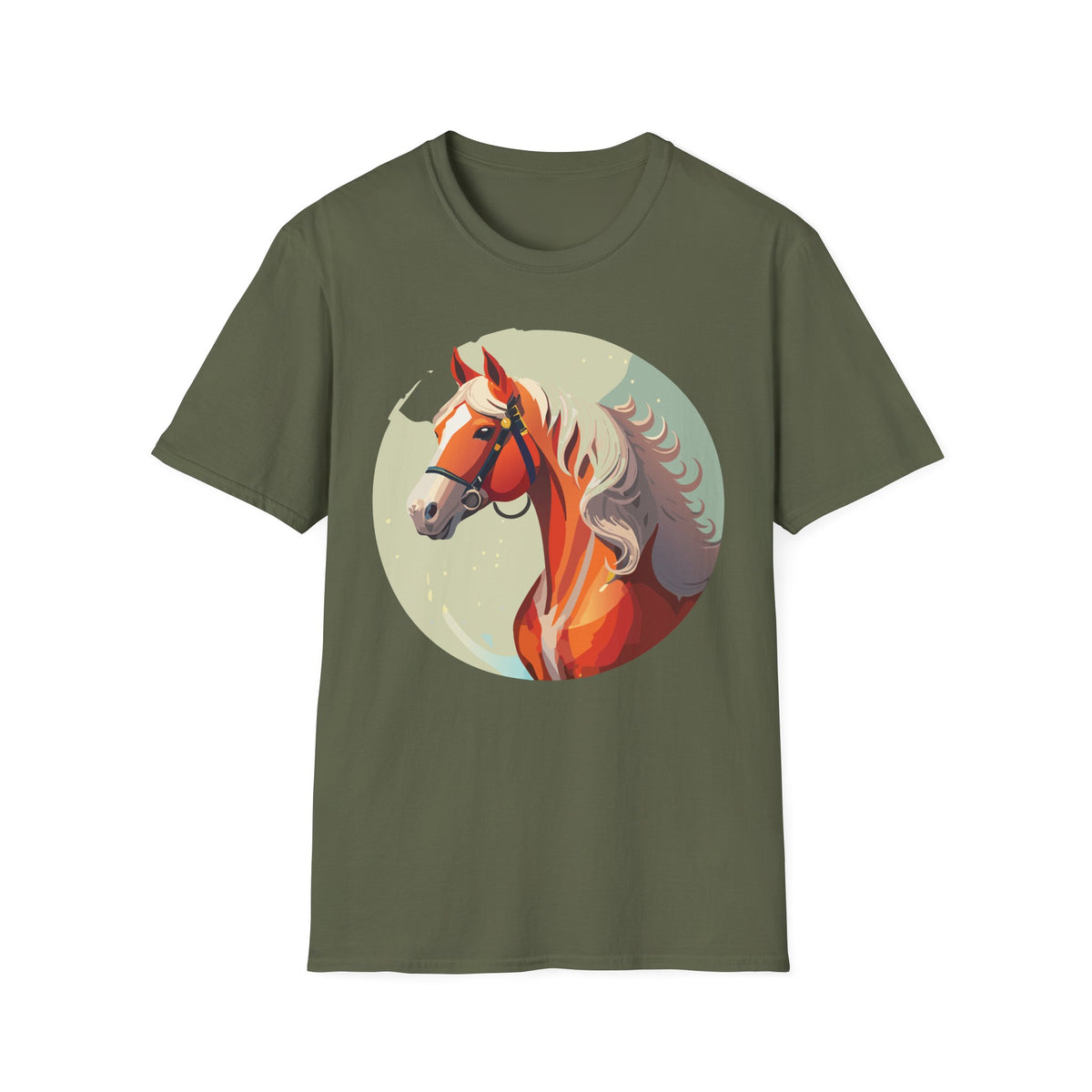 Majestic Chestnut Horse T-Shirt | Illustrated Horse Portrait