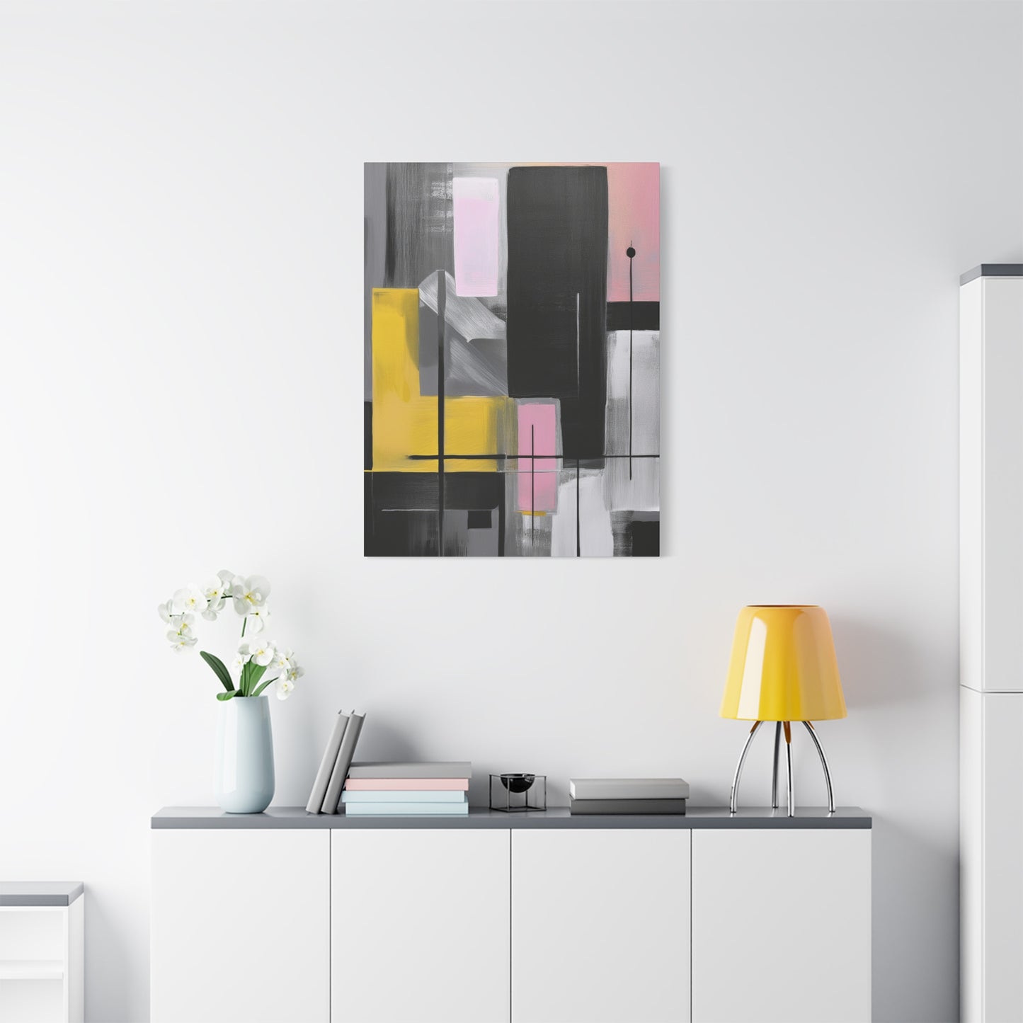 Abstract Geometric Painting Print Canvas 20x24,20x30,24x30 24x32,24x36,30x40 32x48,36x48,40x60 Pine-Wood Inner Frame ABS-39