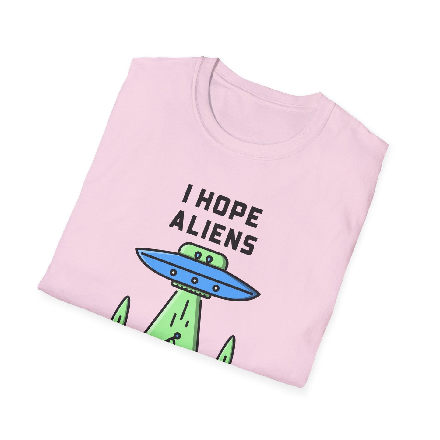 Alien UFO TShirt  I Hope Aliens Believe In Me Cute SciFi Graphic Tee