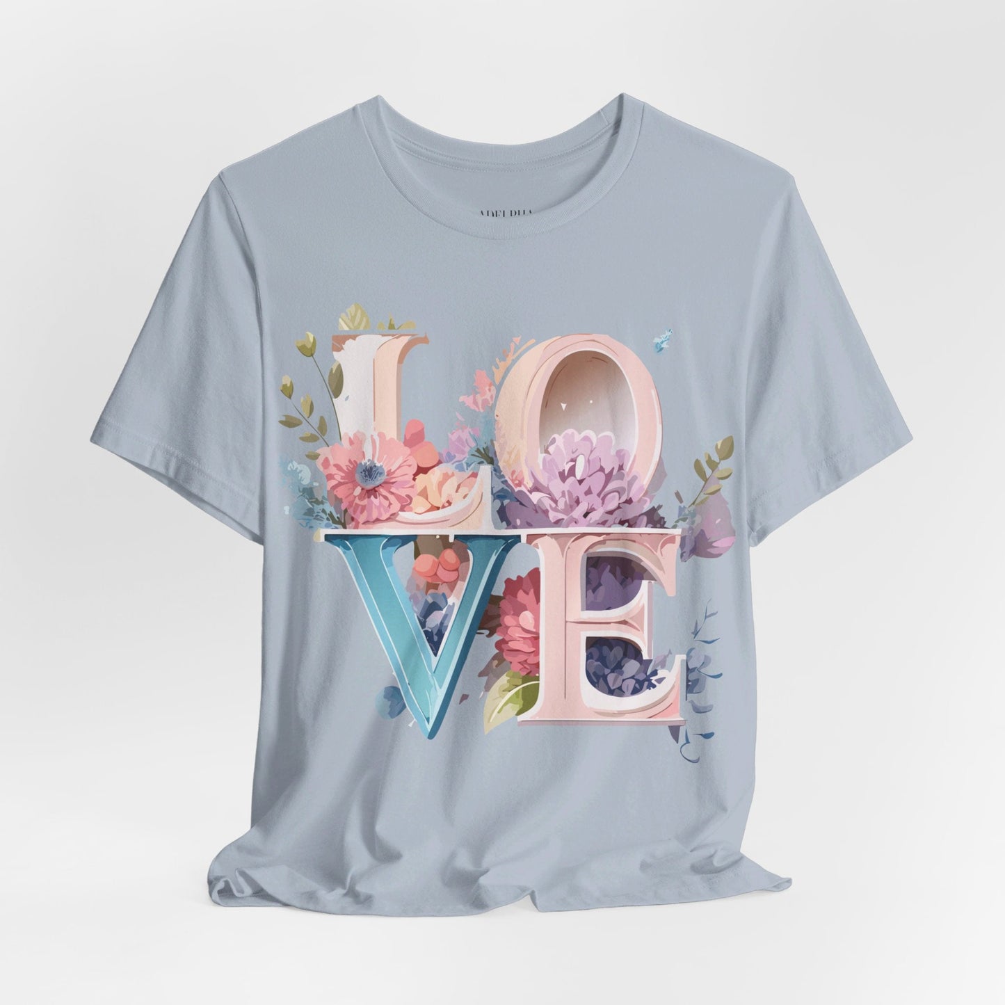 Valentine Day Graphic Unisex 100 Cotton Vintage Artwork with Love and Flower Design Tee 43