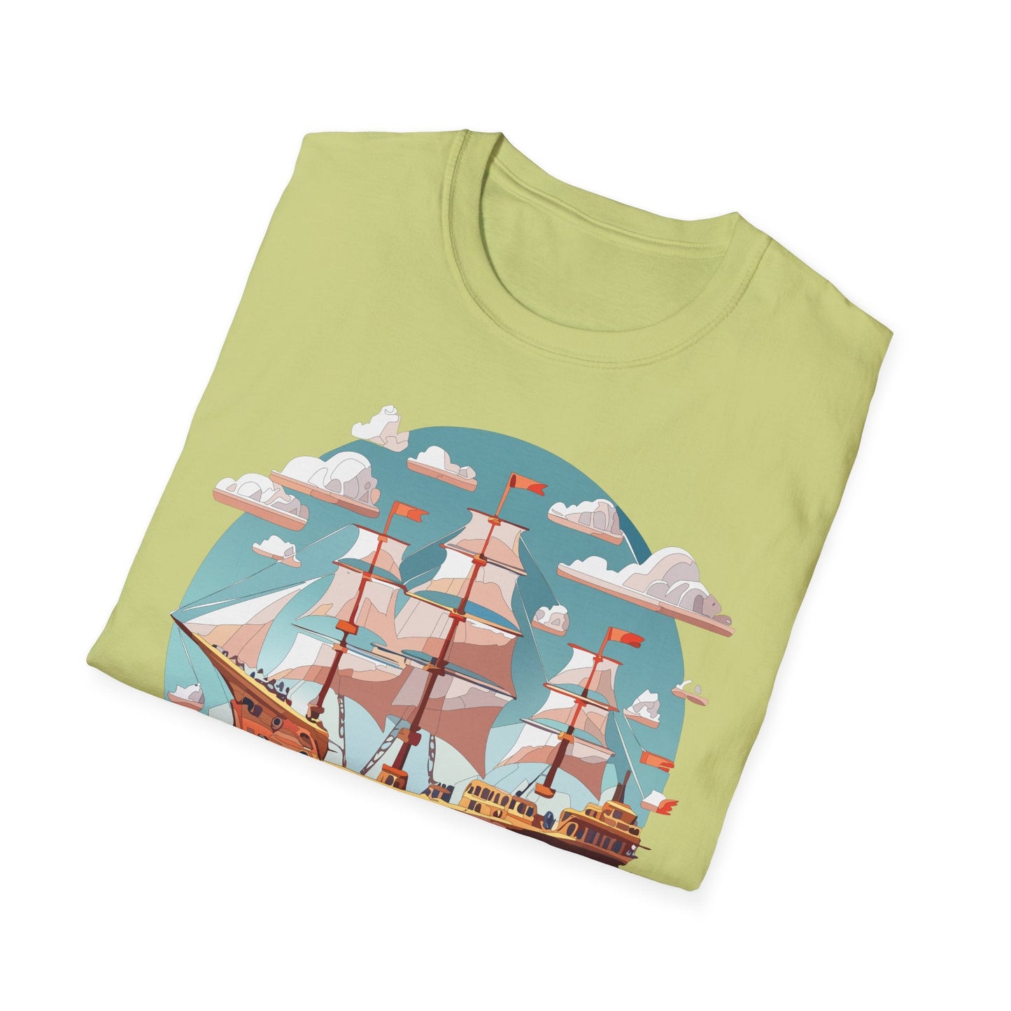 Unisex Ship Frigate Vessel T Shirt Softstyle 64000 Cotton Tee Ultimate Everyday Comfort