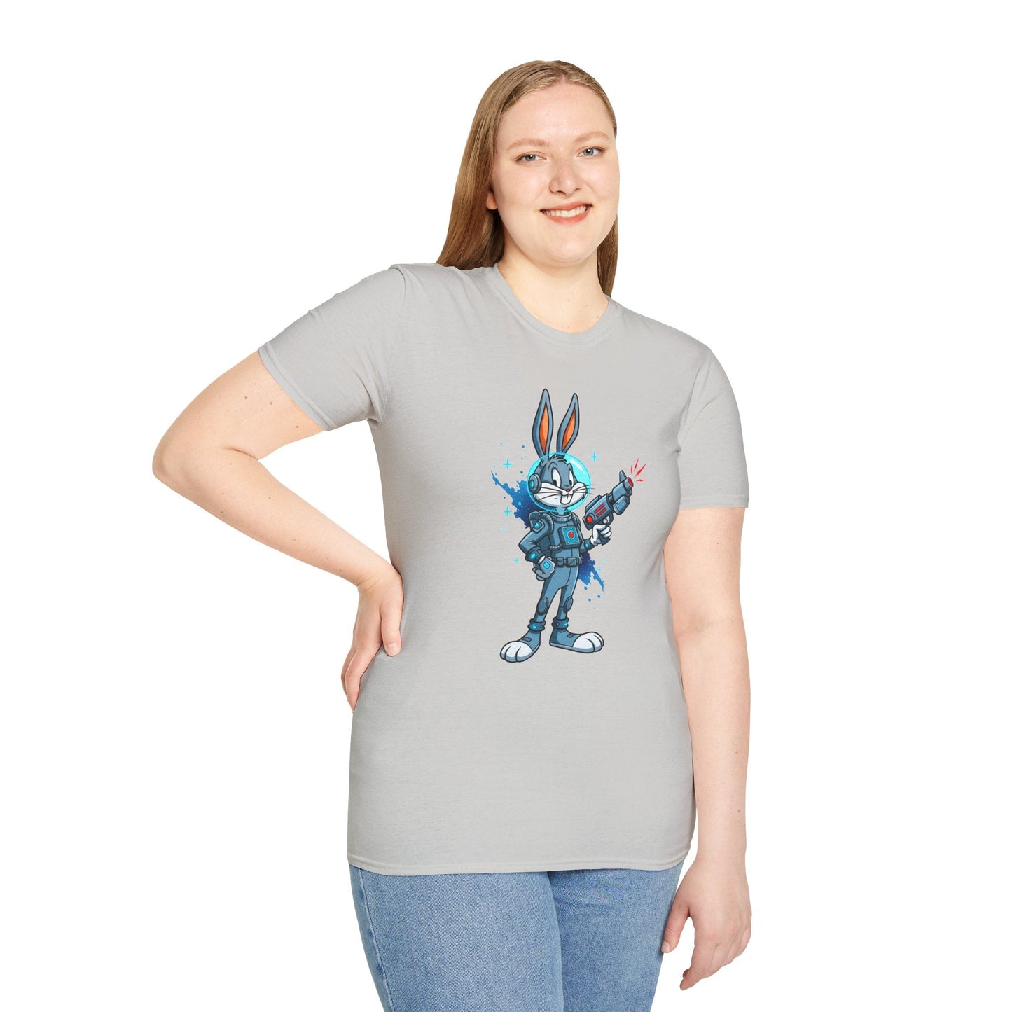 Bugs Bunny Shirt Unisex Gildan Softstyle 64000 Cartoon Tee 100 Percent Ring Spun Cotton
