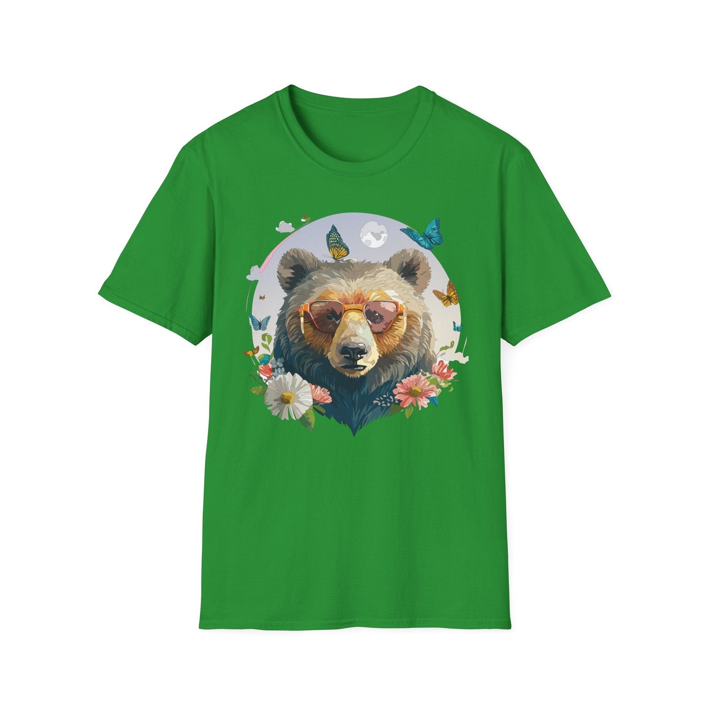 Bear T Shirt Unisex Softstyle Tee 100 Percent Ring Spun Cotton Gildan 64000 Comfortable Wear