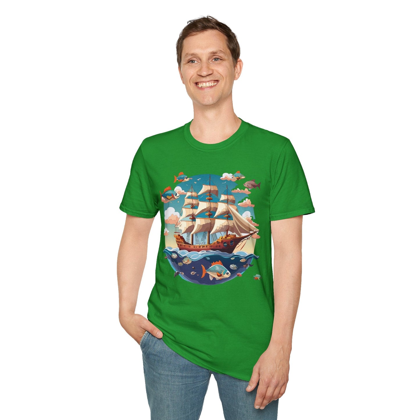 Unisex Ship T Shirts Frigate Vessel Tee By Gildan 64000 Softstyle 100 Percent Ring Spun Cotton