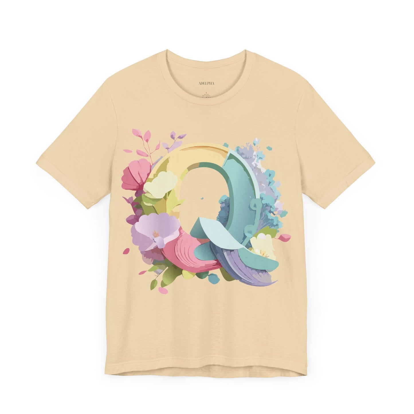 Letter Q Shirt Unisex Graphic Tee Featuring Vintage Inspired Artwork By Adelpha Collection