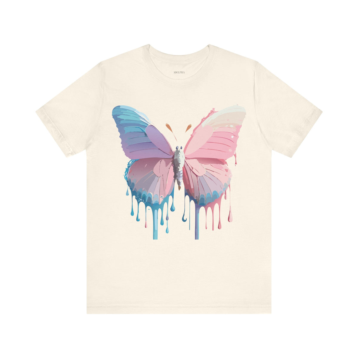 Butterfly Graphic Unisex Cotton Bella+Canvas Tee with Floral Art Design m08
