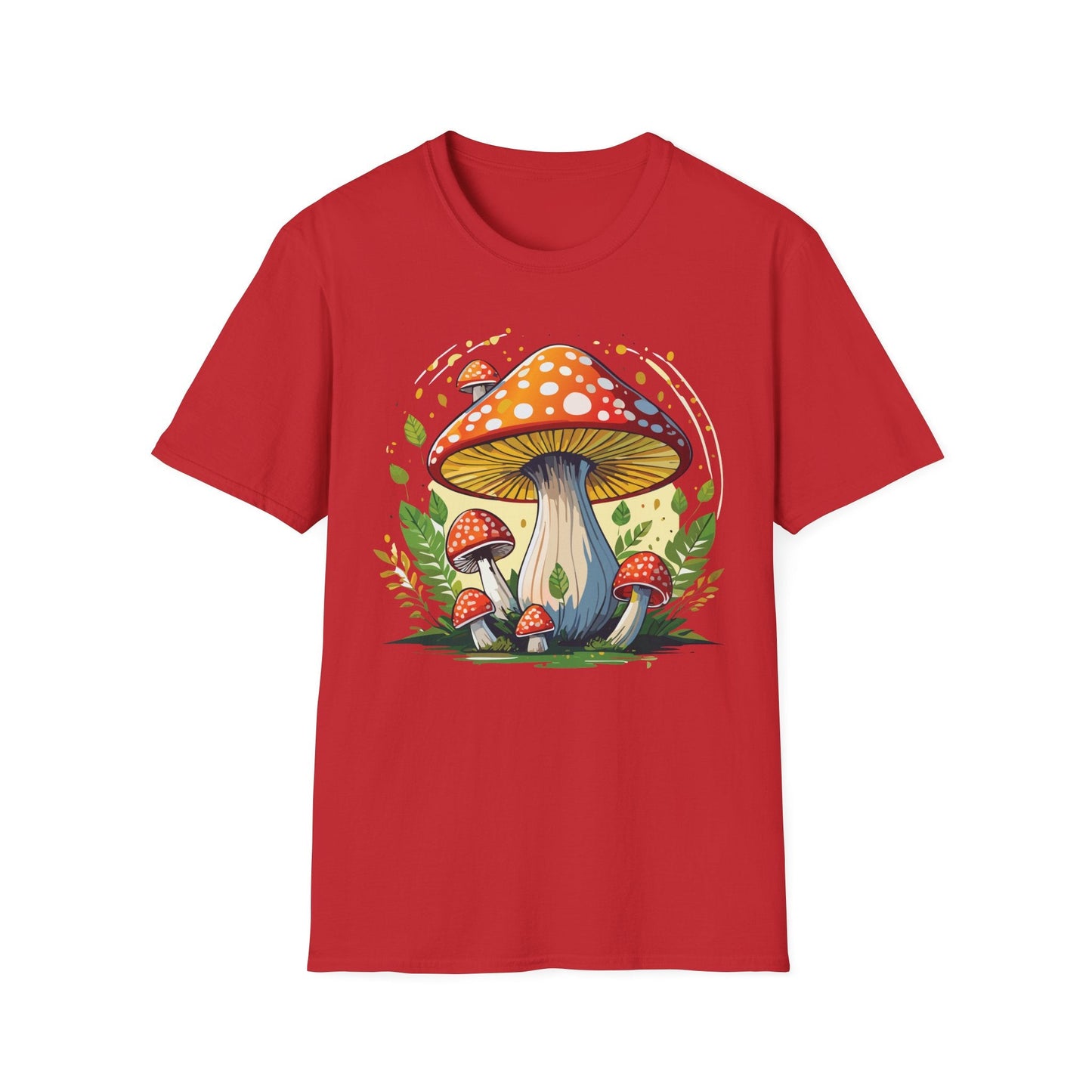 Mashroom Tee Shirt Unisex Funny Mashroom Design Softstyle 64000 Ring Spun Cotton Tee