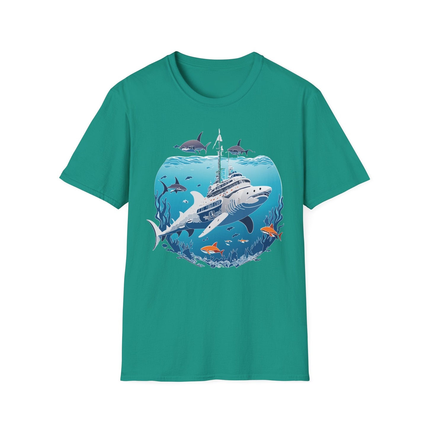 Ocean Tee Shirt Unisex Softstyle 64000 Ring Spun Cotton Art Design Tee For Everyday Comfort
