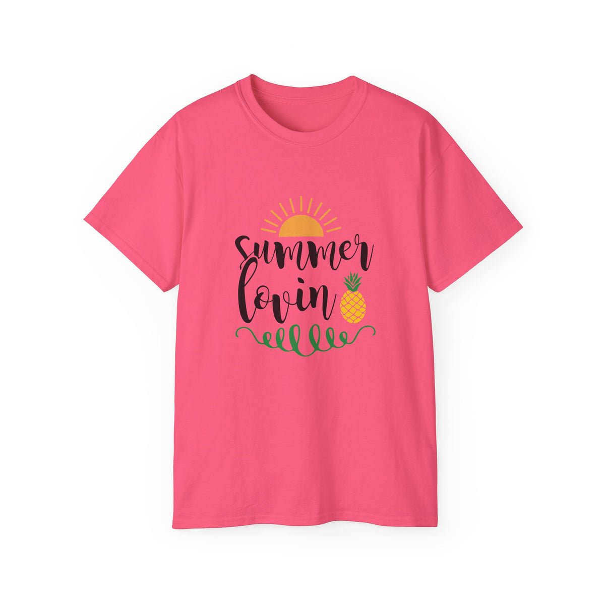 Summer Lovin sun and pineapple T-Shirt | beach vibes, tropical script