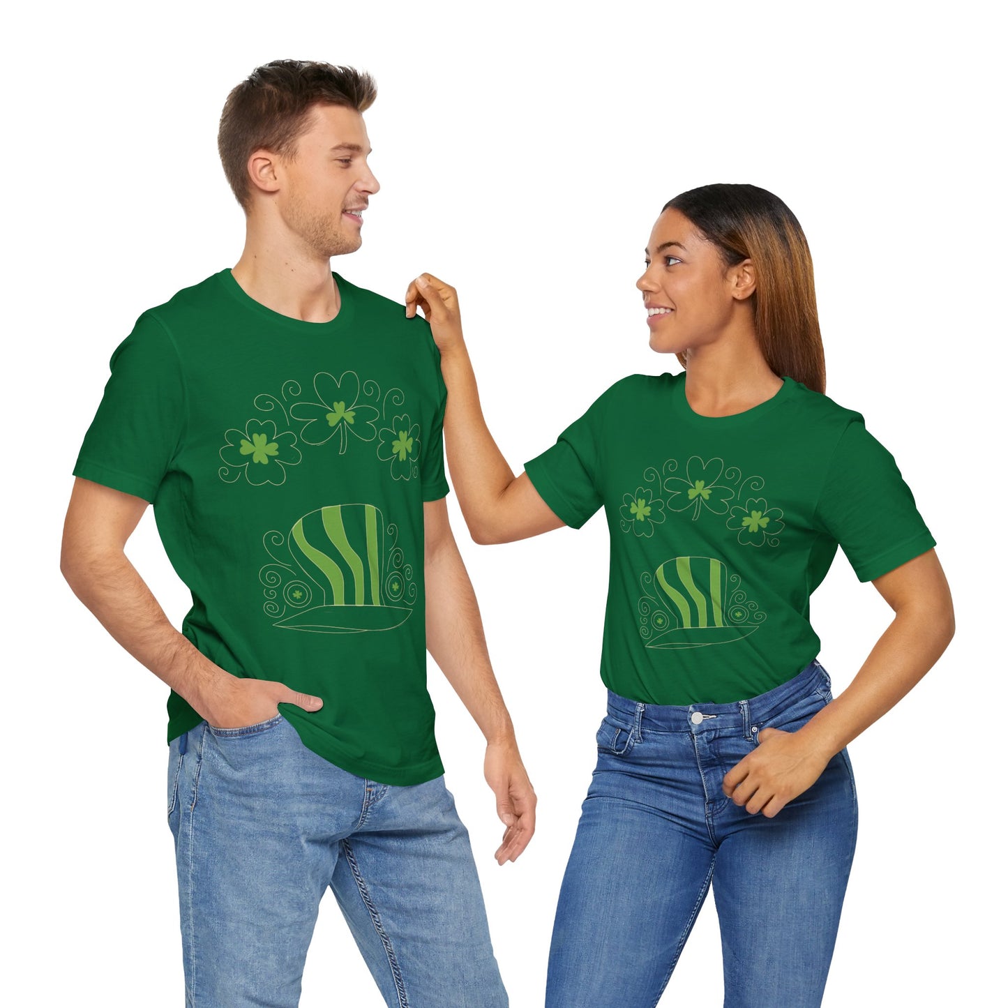 Camiseta unisex de algodón con estampados de la suerte