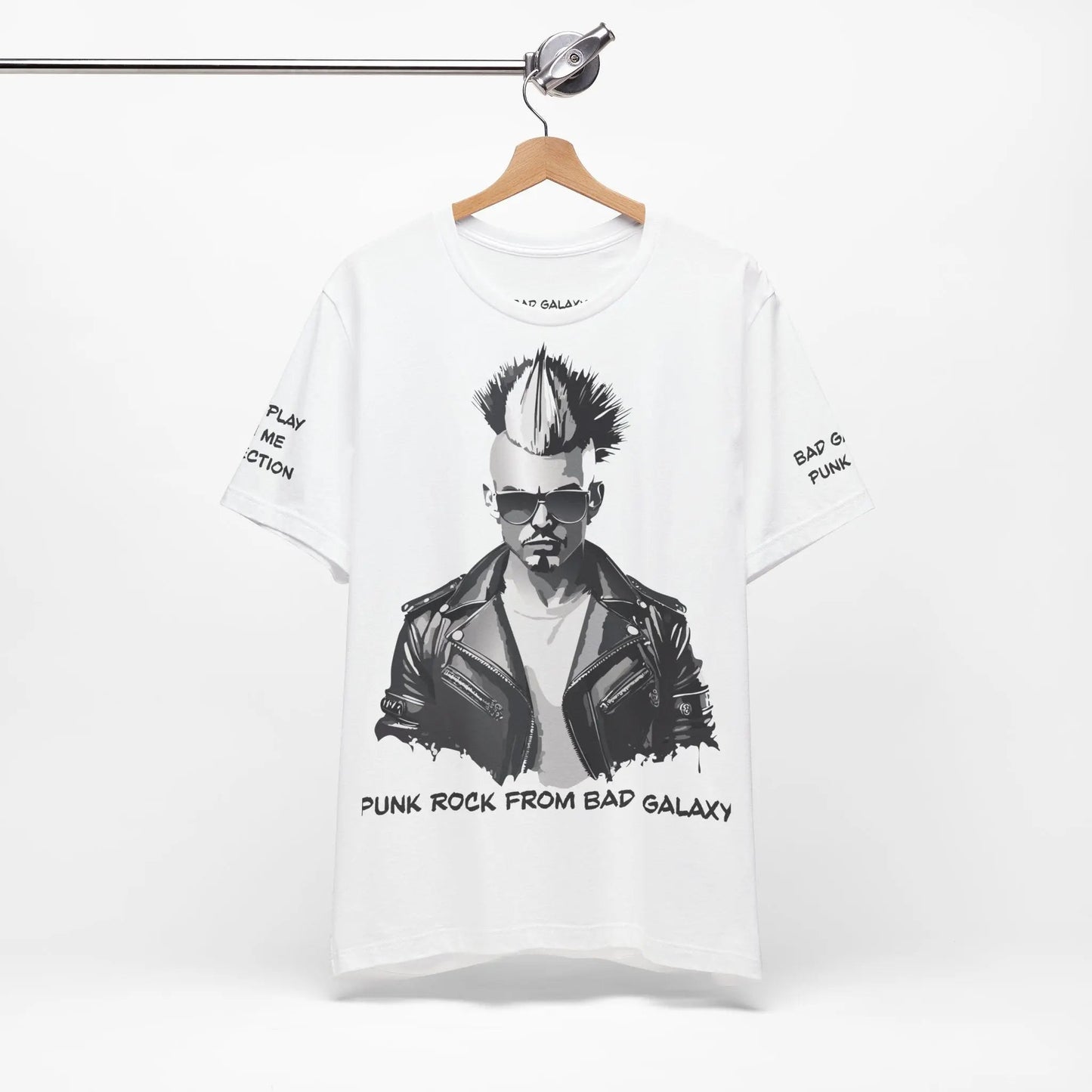 Bad Galaxy Punk Rock Tee Shirt Made In USA With Eco Friendly Ink 100 Percent Cotton