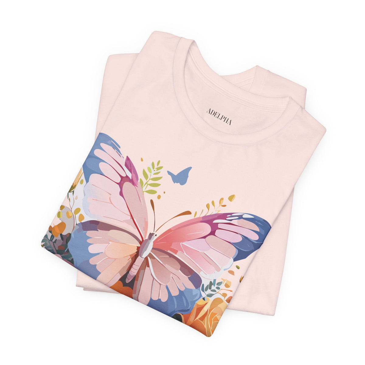 Butterfly Graphic Unisex Cotton Bella+Canvas Tee with Art Design n27