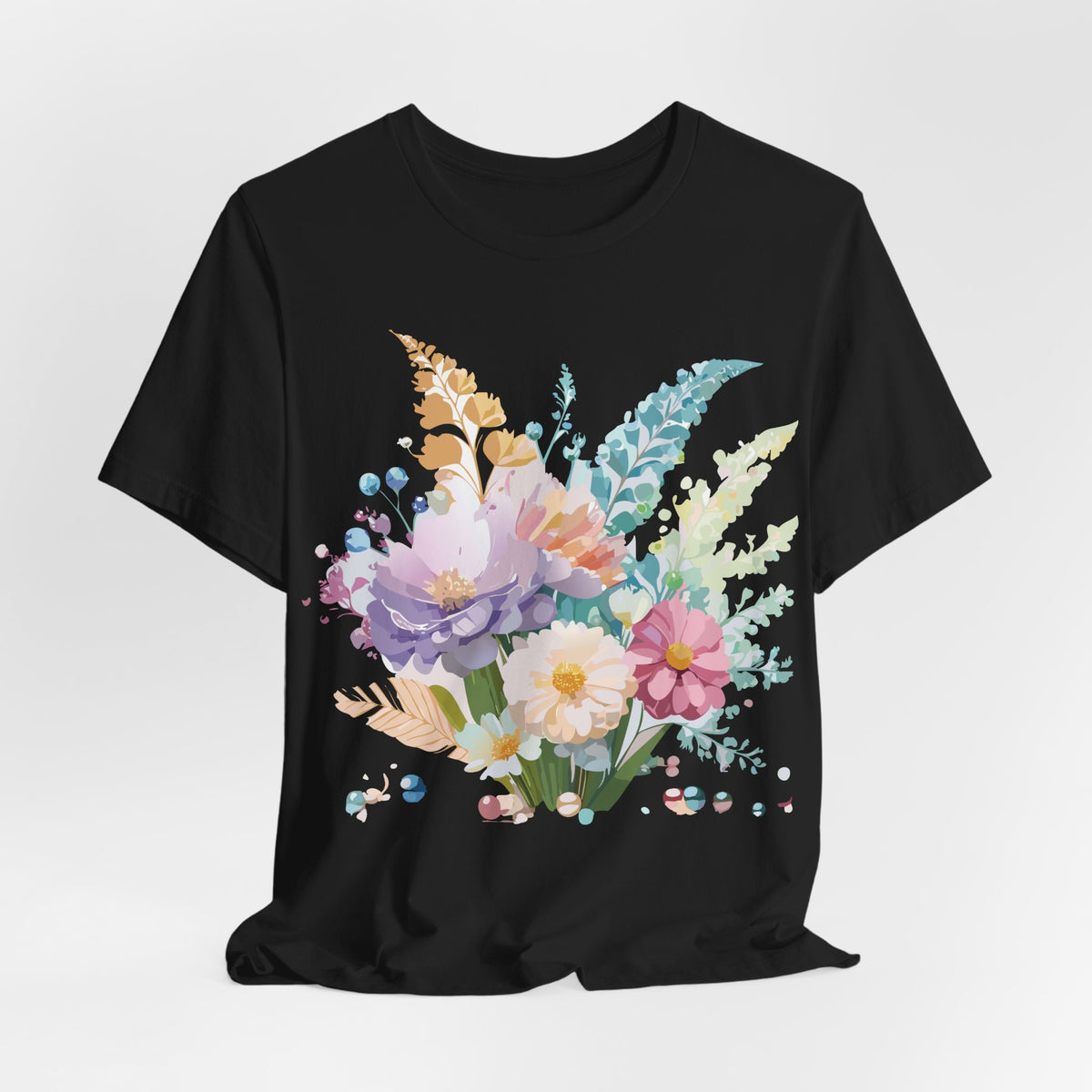 Floral Graphic Tee Shirt - Bella+Canvas Unisex 100 Cotton 10